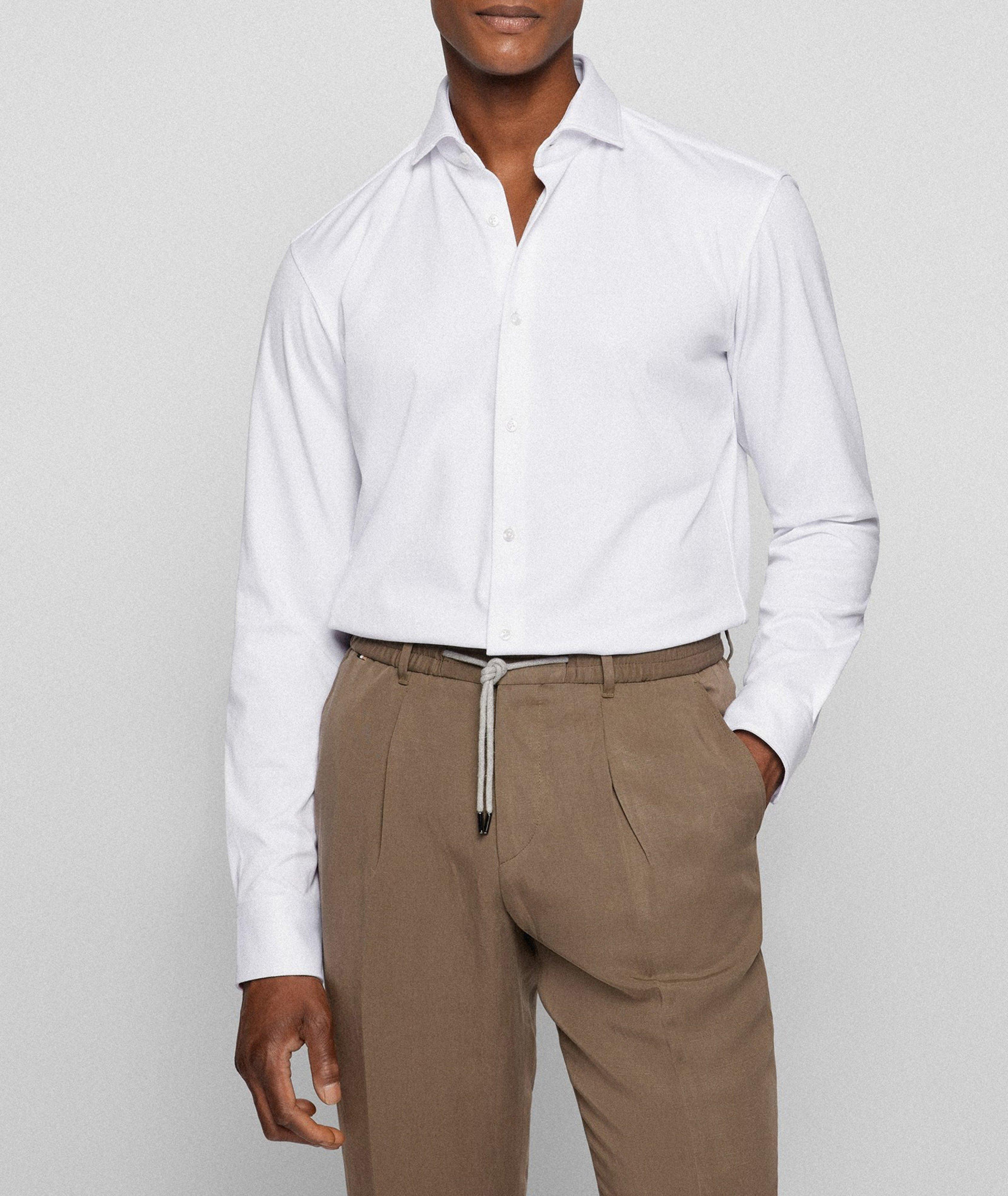 Cotton-Blend Dress Shirt image 1