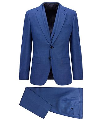 BOSS 3-Piece Slim Fit Stretch Wool Suit