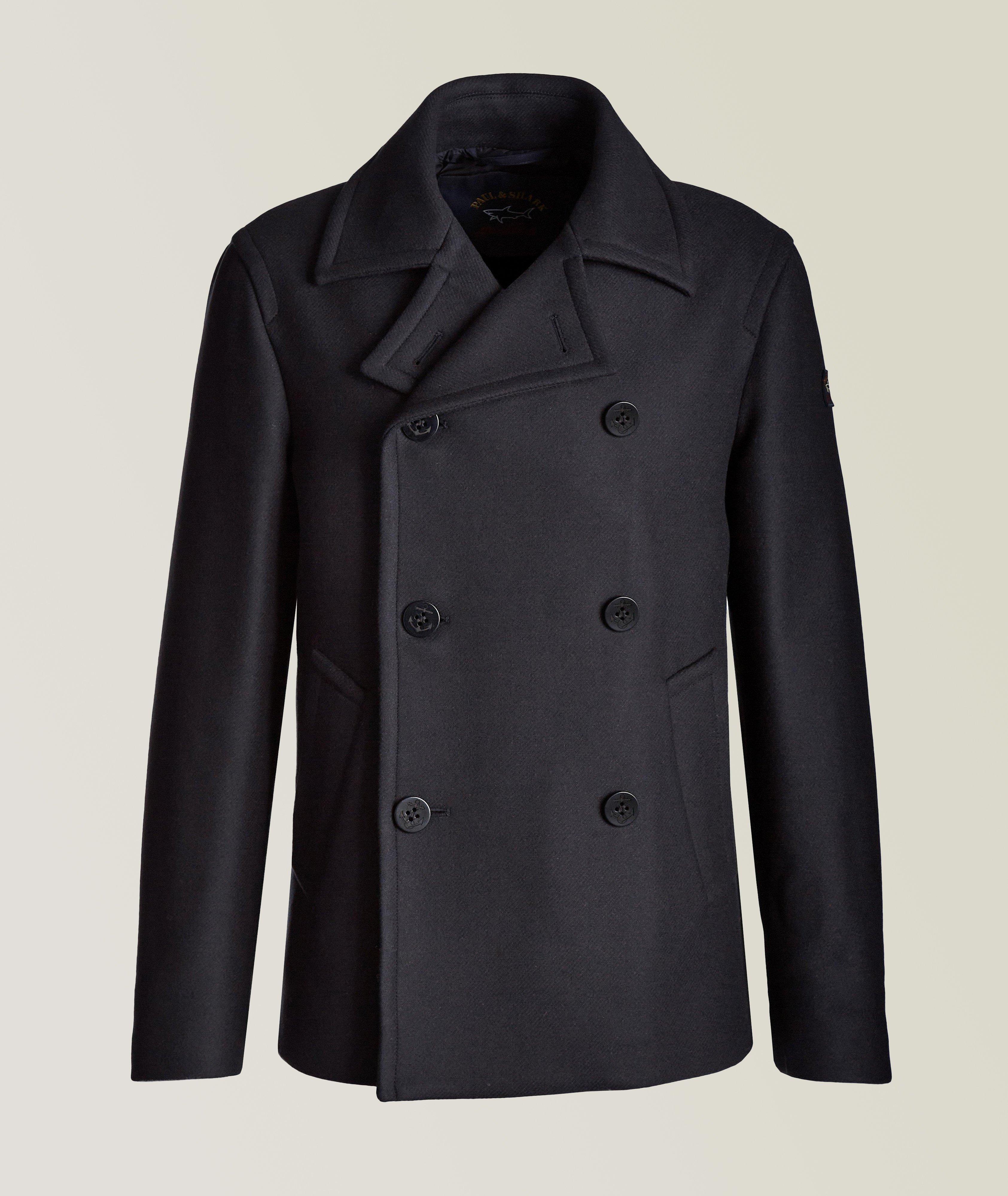 Wool cashmere pea on sale coat