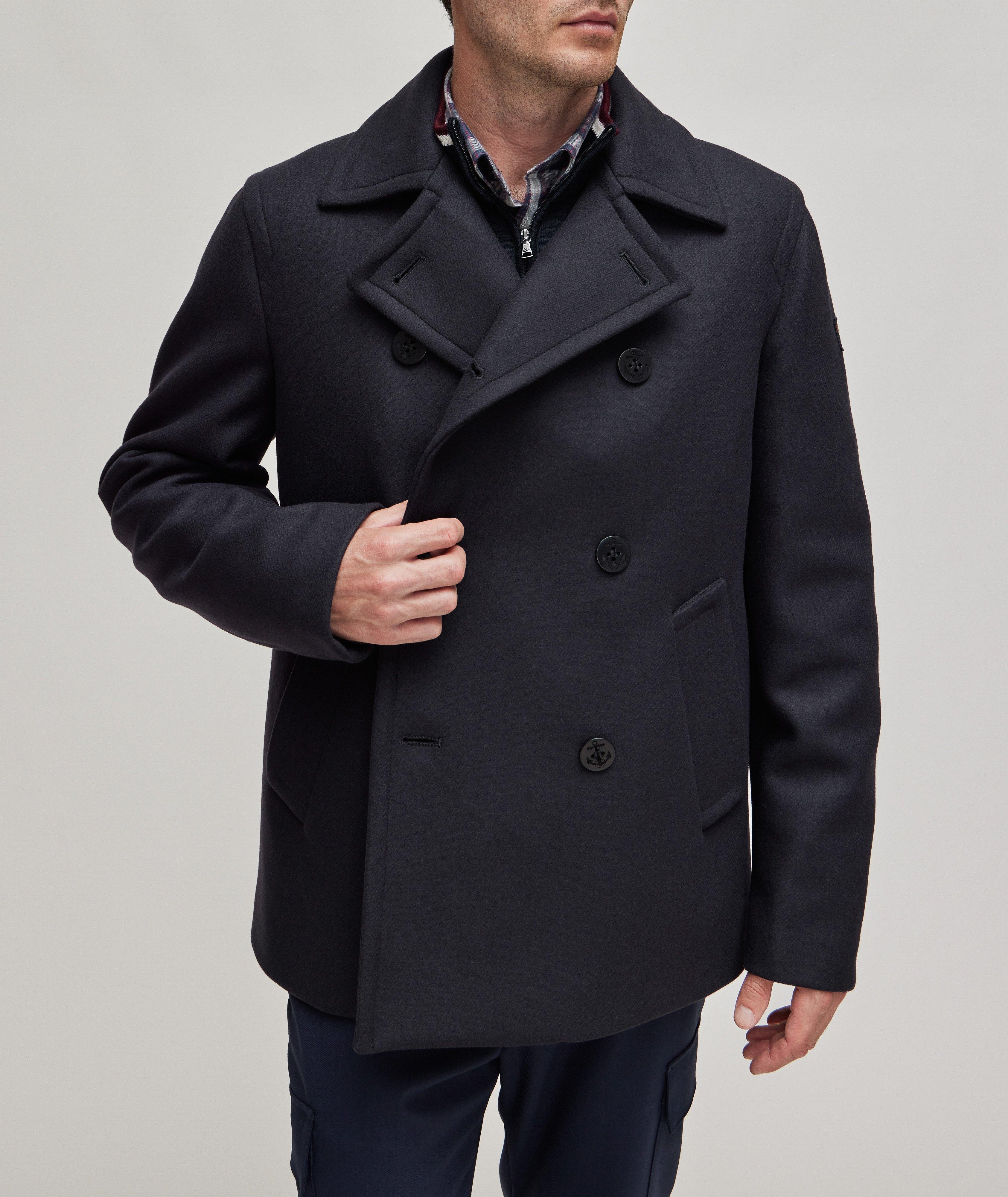 Giorgio wool blend cheap pea coat mens