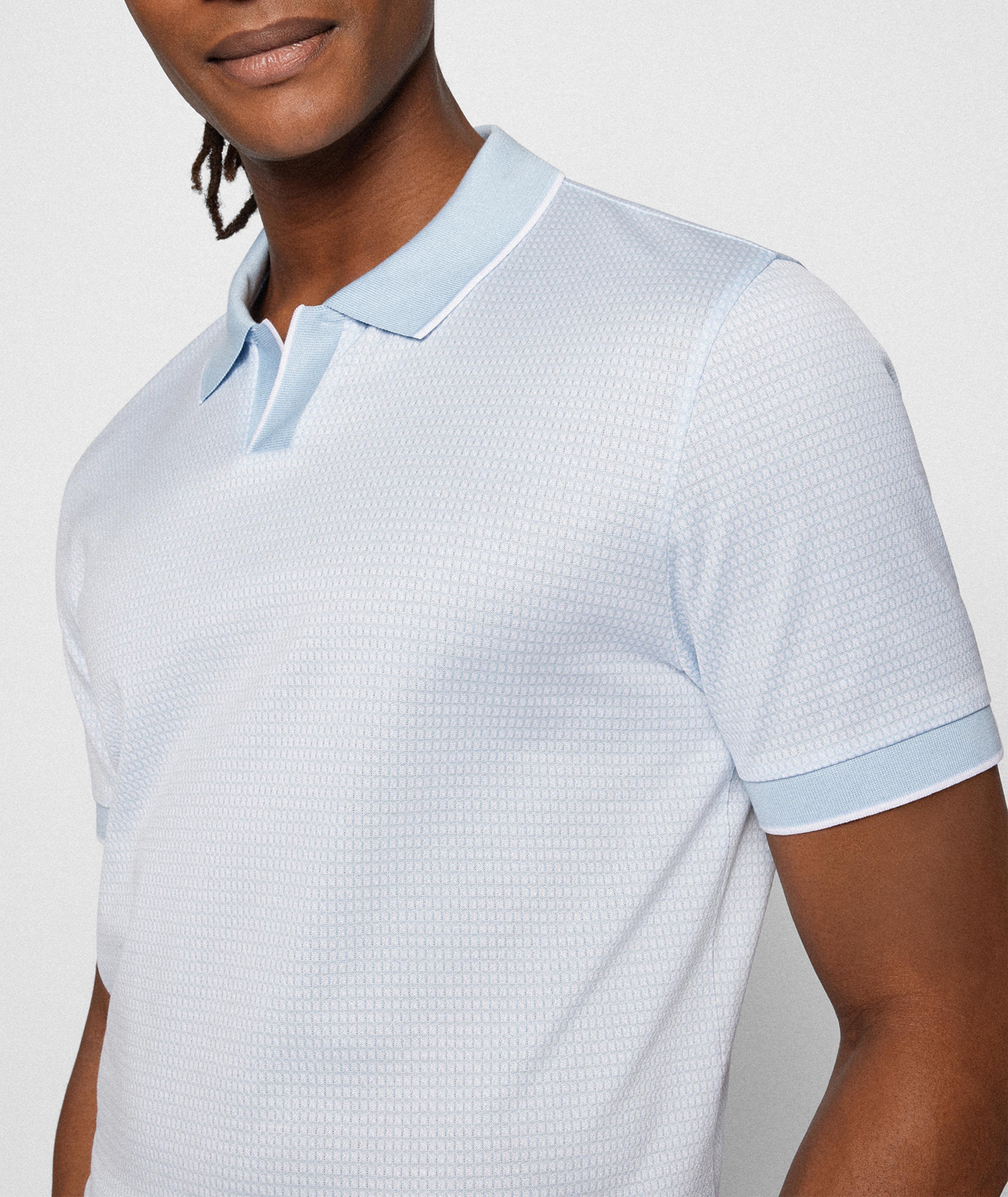 Johnny Collar Jacquard Cotton Polo image 3