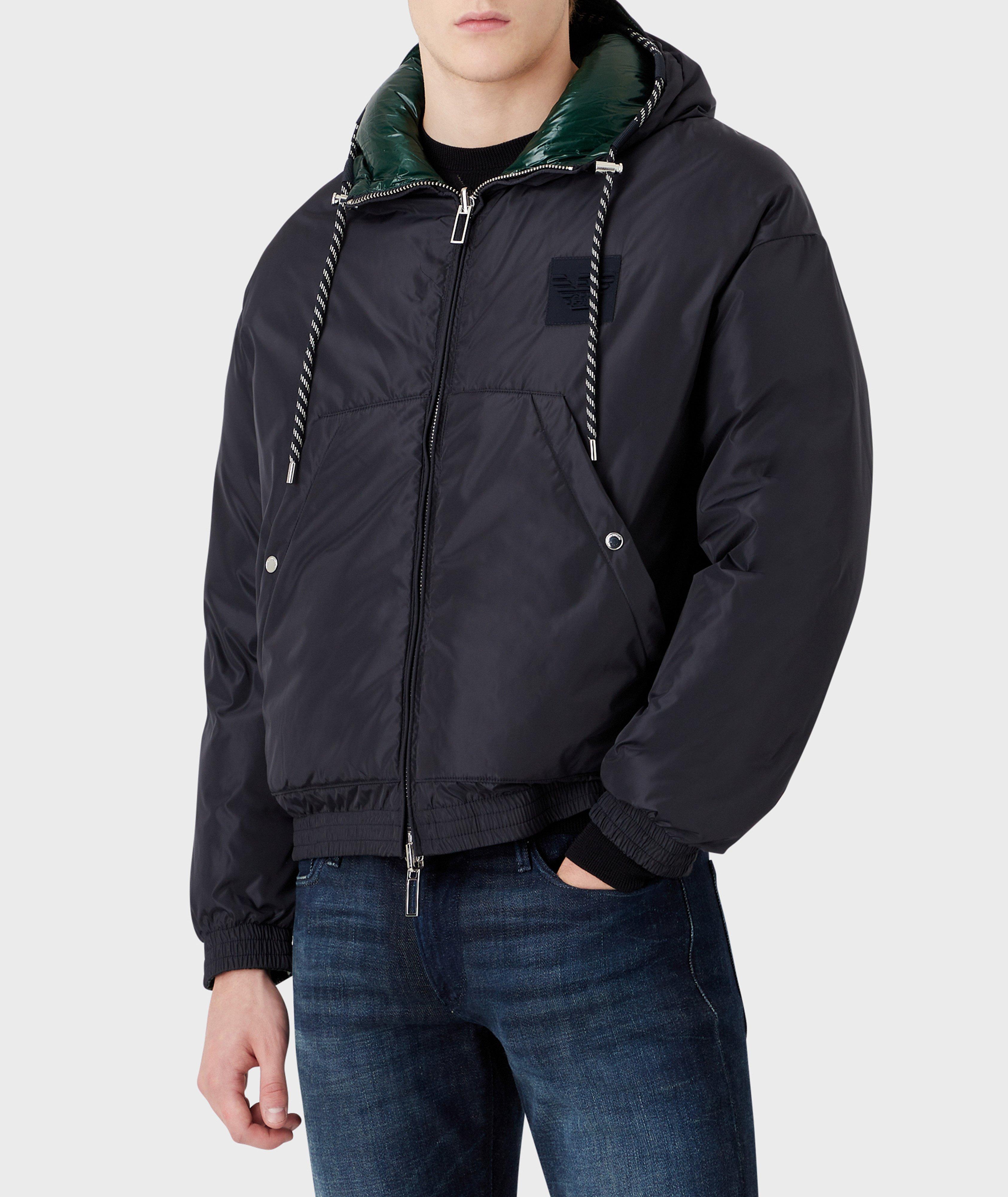 Hooded Quilted Reversible Puffer Jacket image 1
