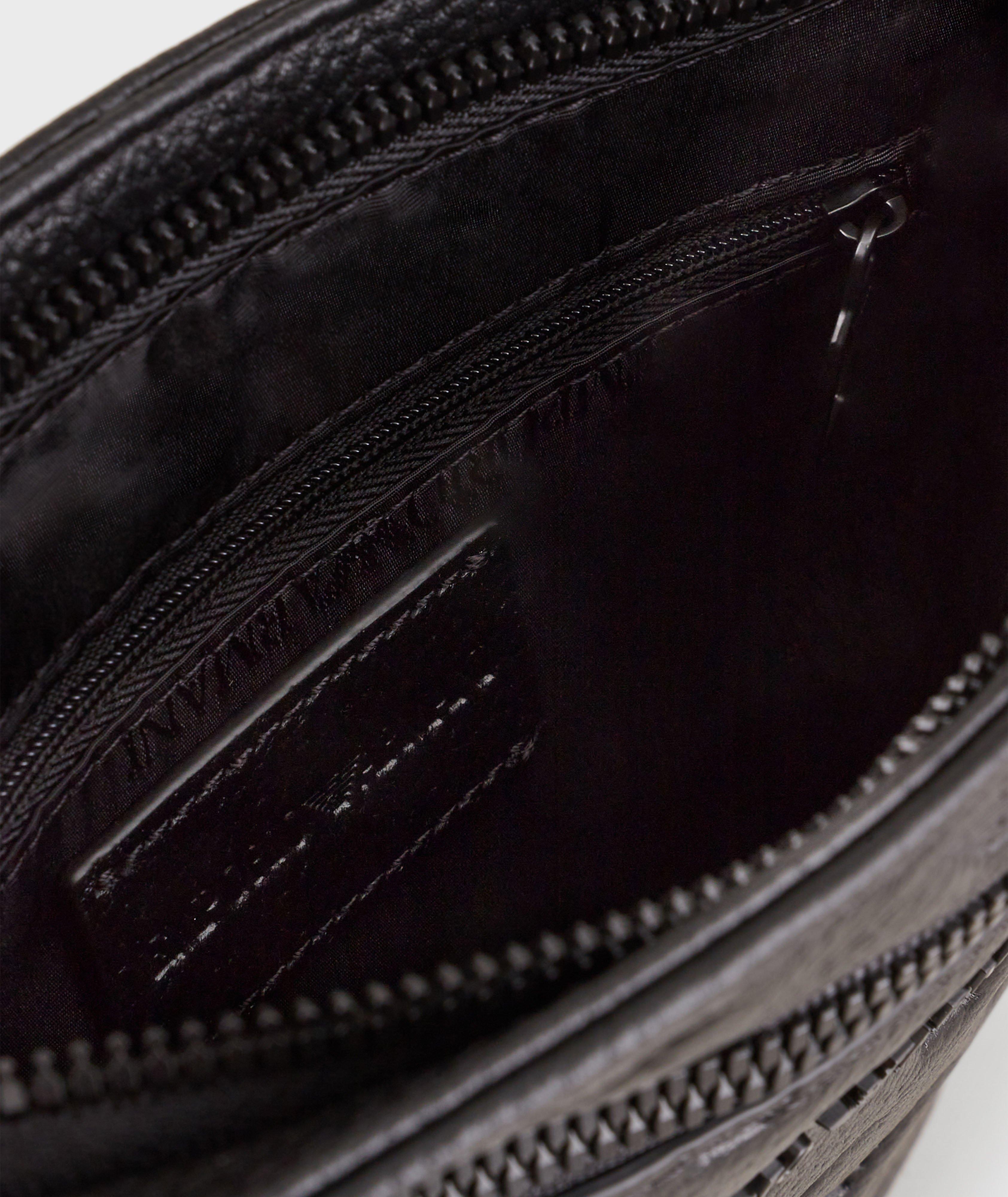 Leather Logoed Crossbody Messenger Bag  image 3