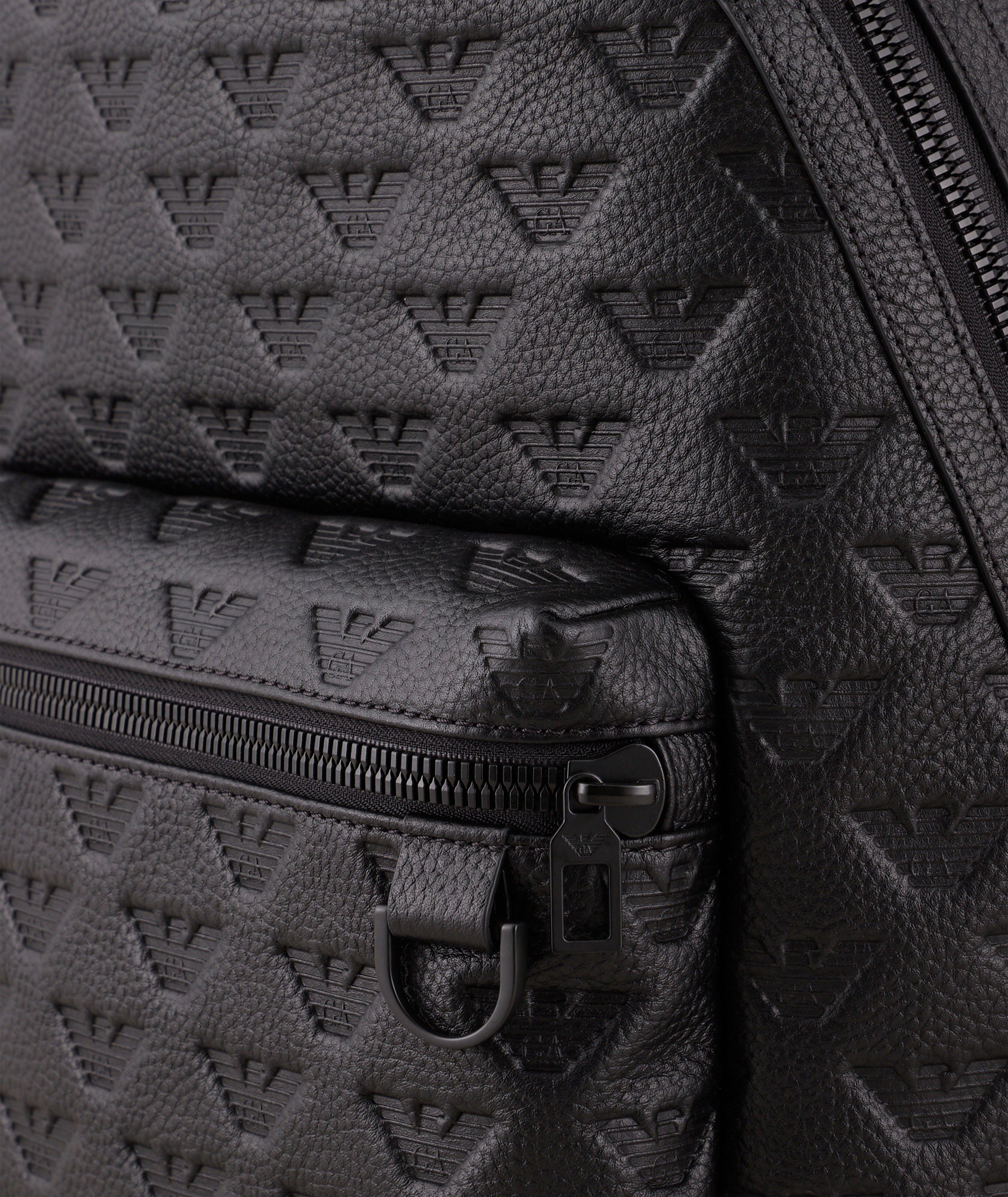 Leather  All Over Eagle Logo Backpack image 3