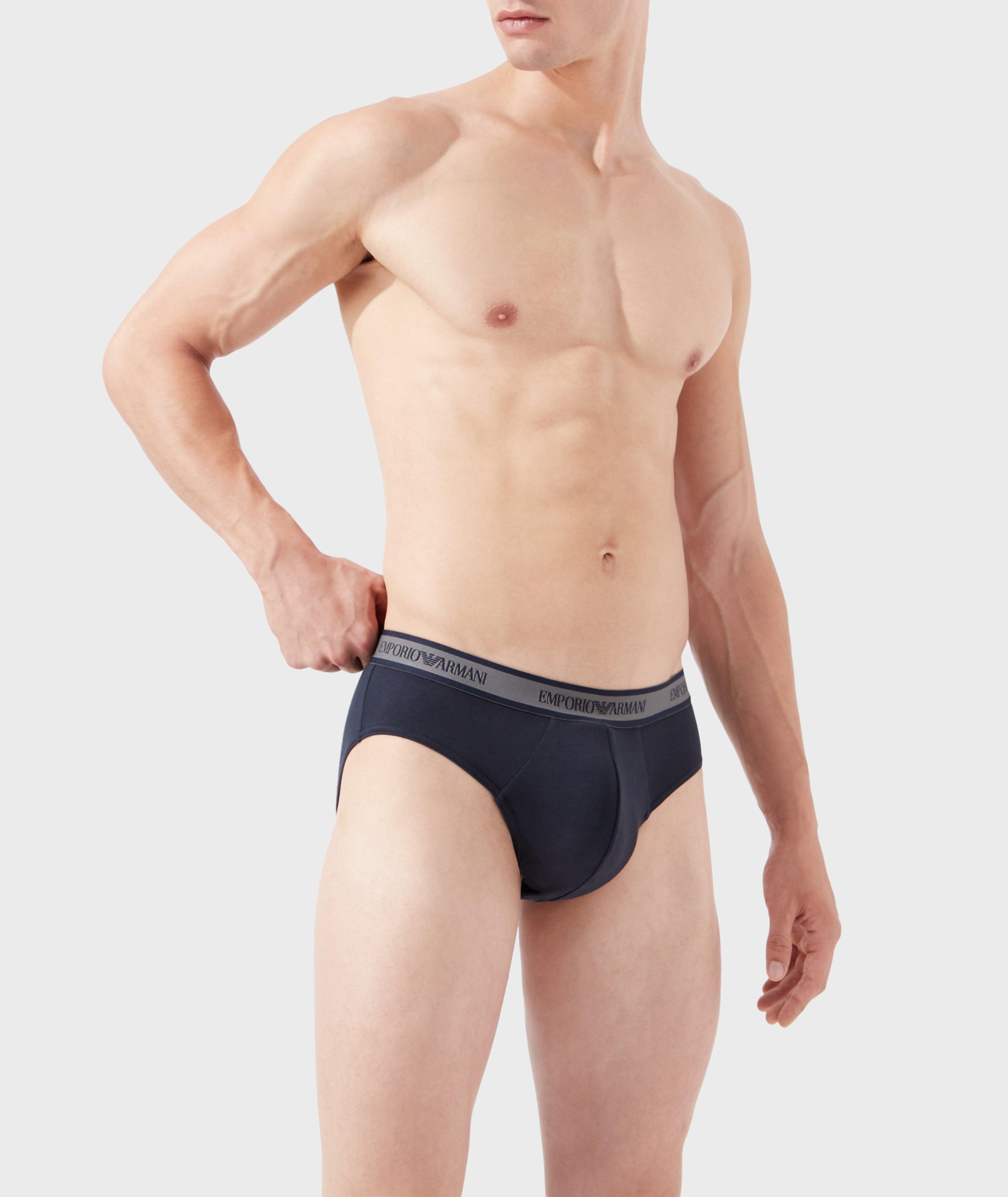 Three-Pack Stretch Cotton Briefs image 1