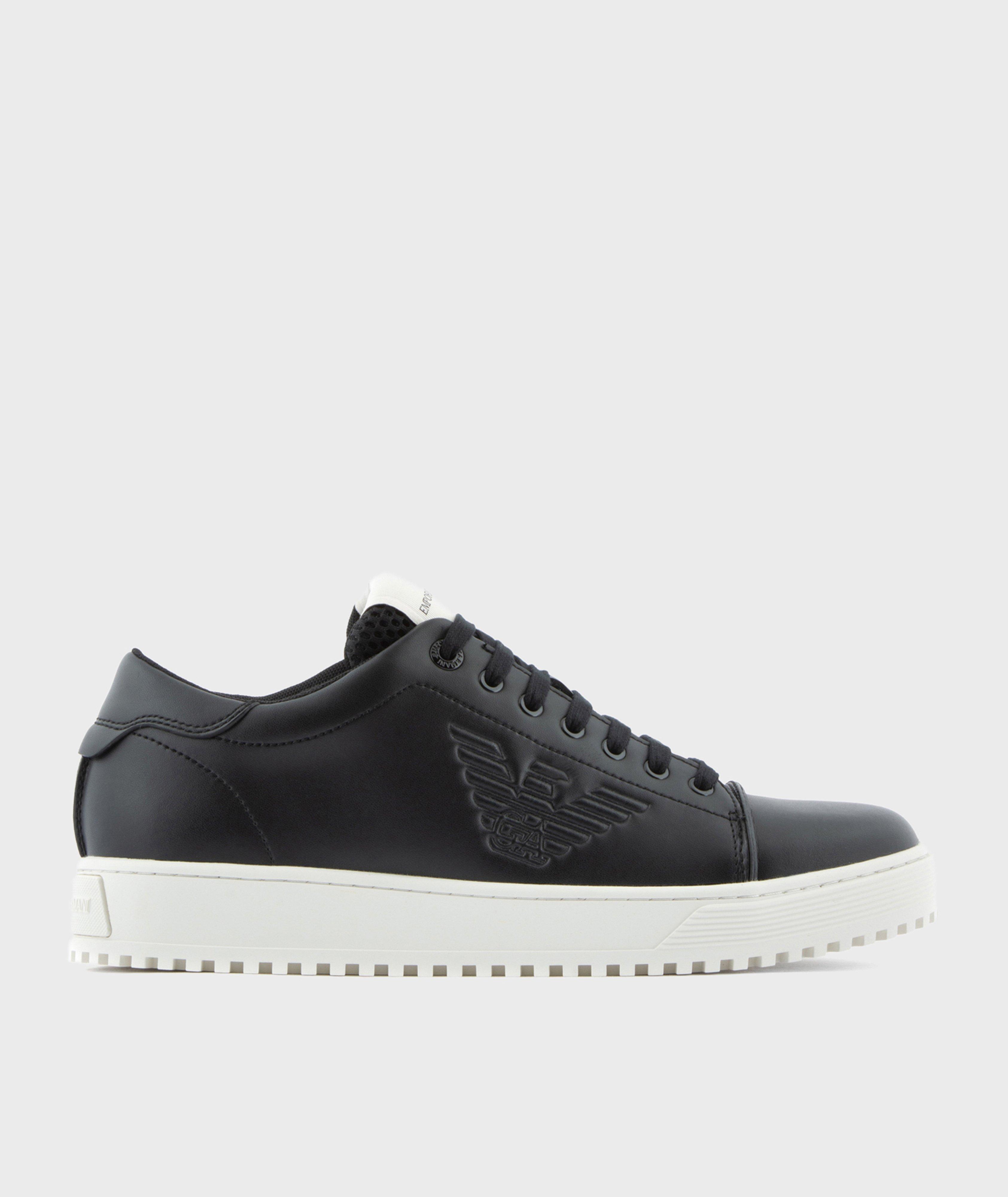 Chaussure sport en cuir avec logo image 1