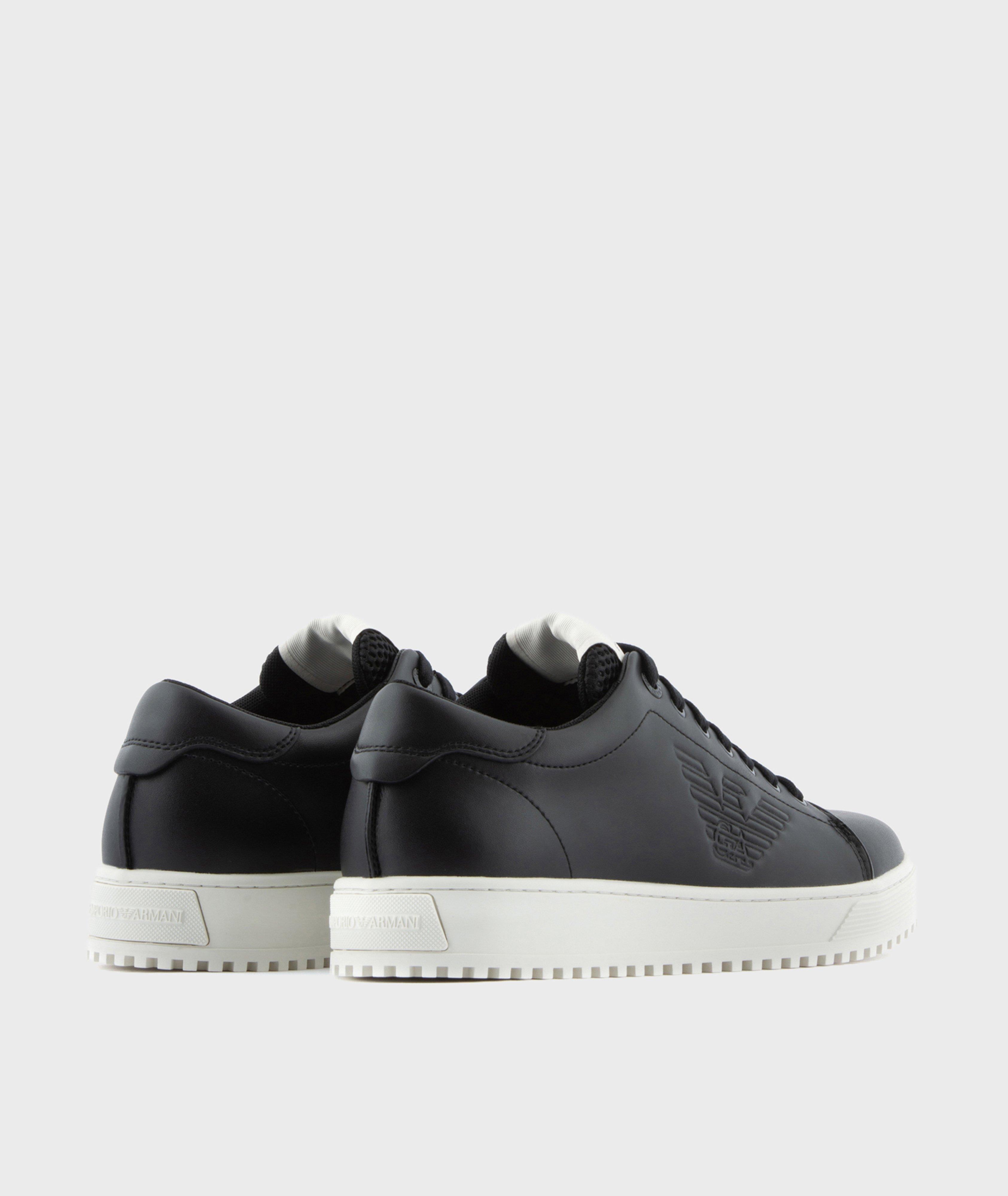 Chaussure sport en cuir avec logo image 2