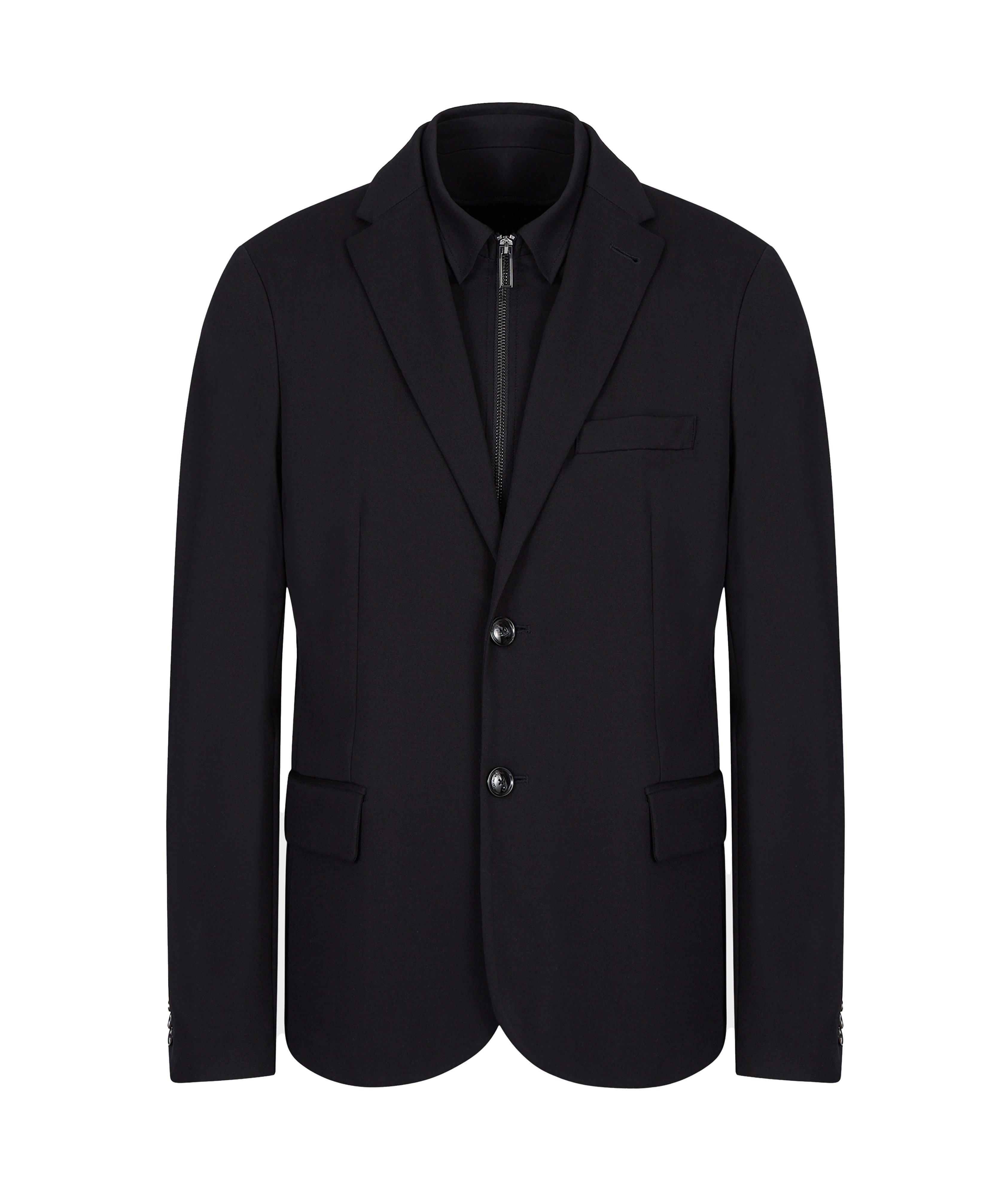Single-Breasted Wool-Blend Jacket image 0