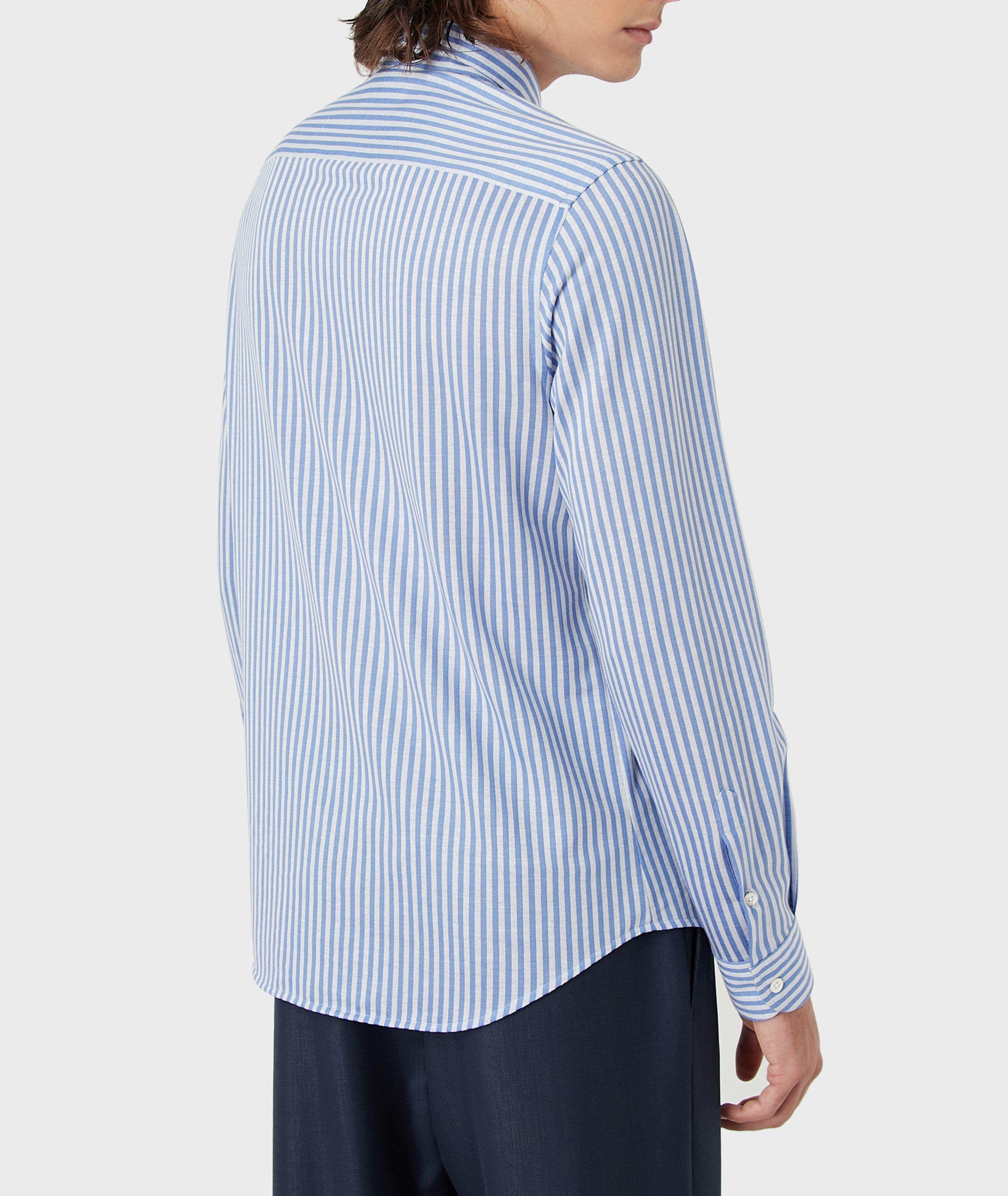 Chemise en laine vierge et en lyocell à rayures image 2