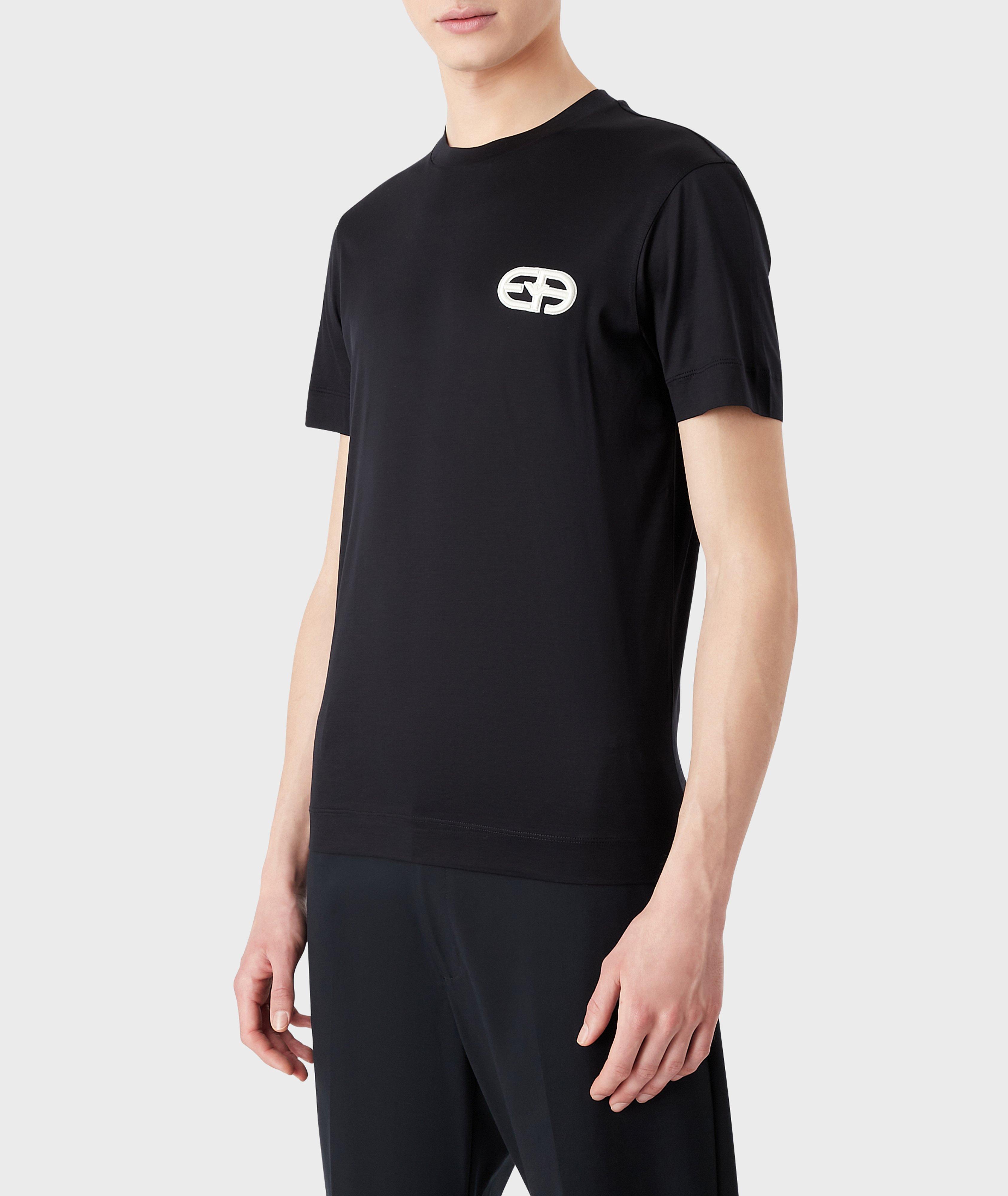 Tencel Blend Jersey T-Shirt Embroidered EA Logo image 1