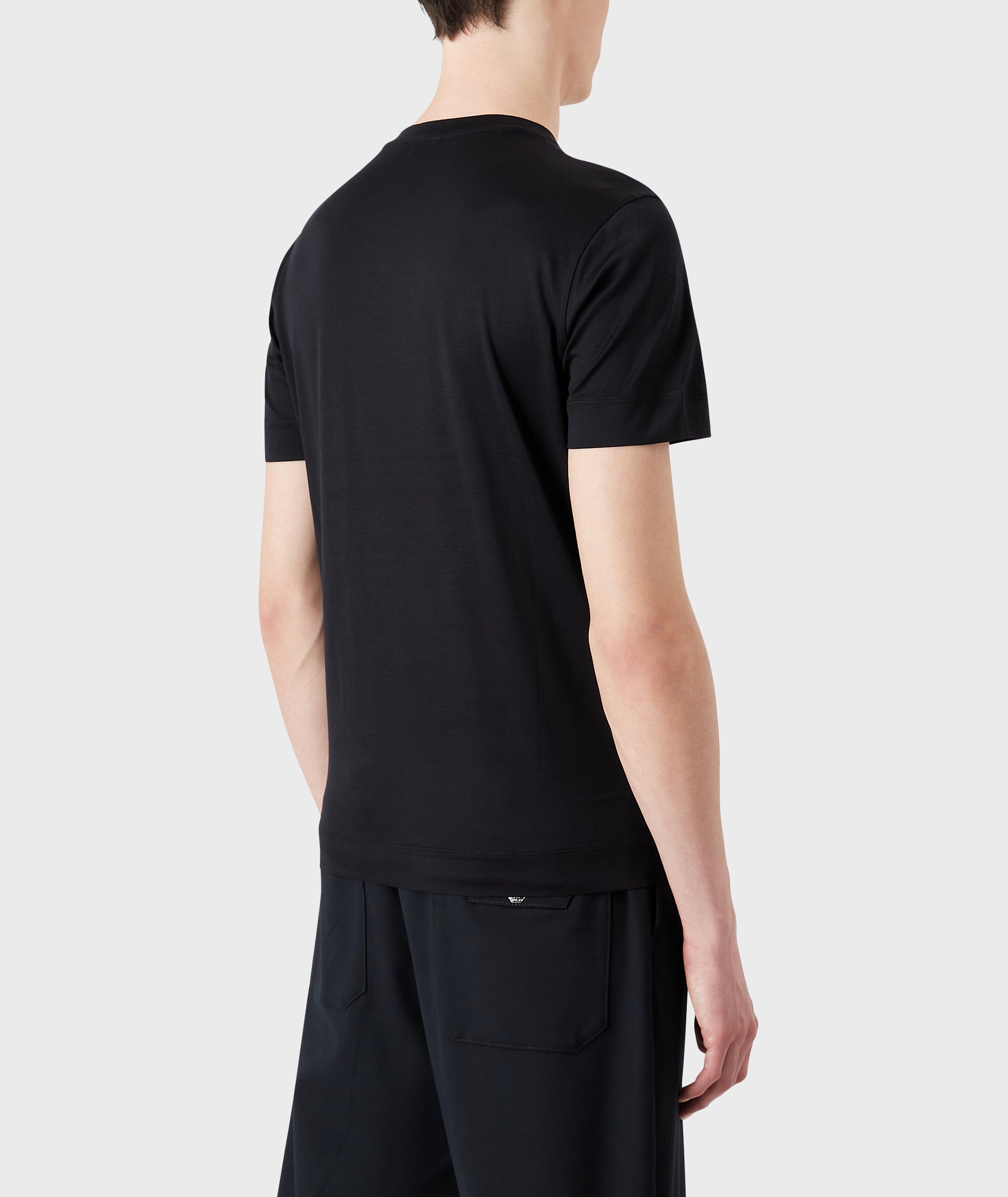 Tencel Blend Jersey T-Shirt Embroidered EA Logo image 2