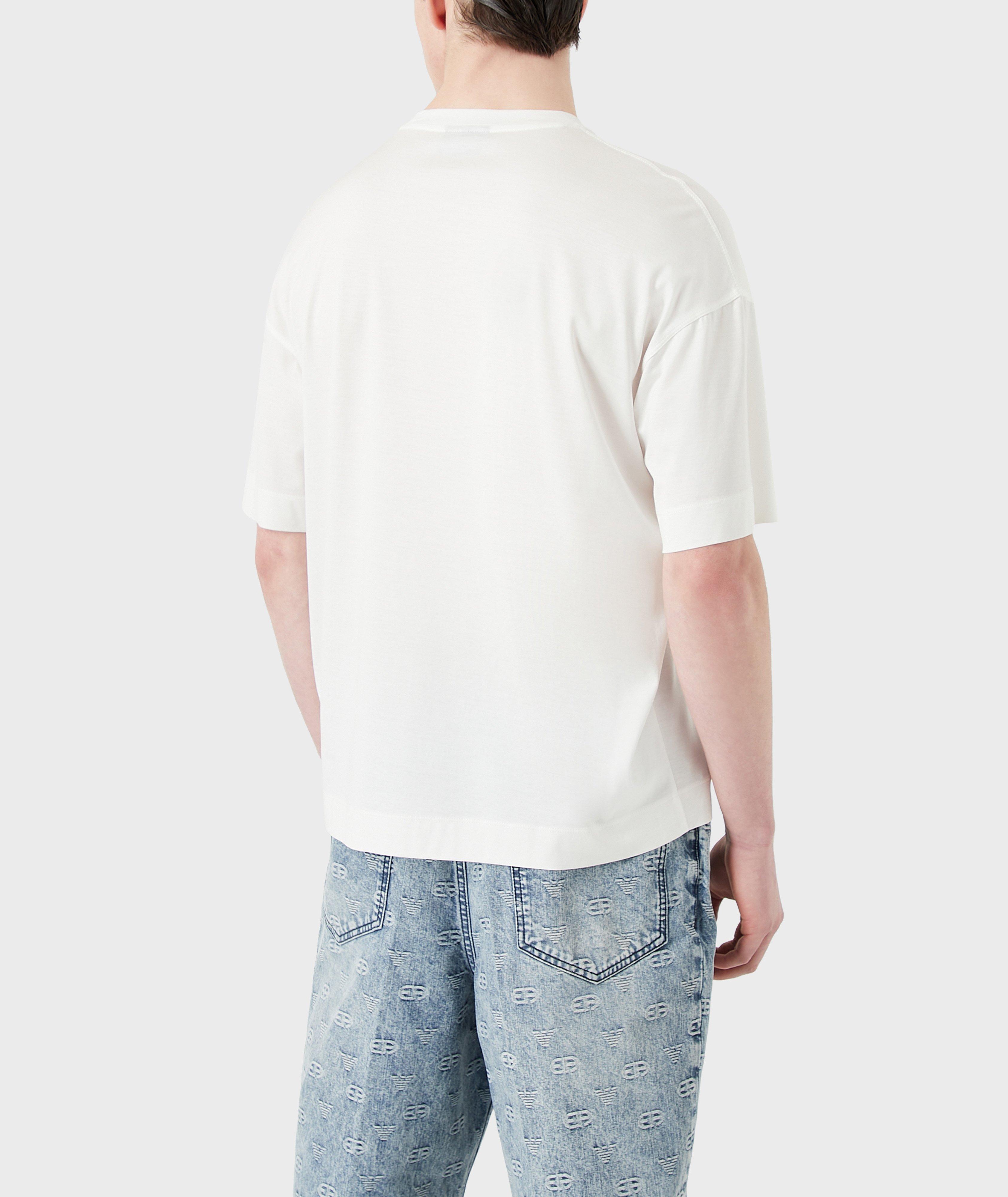 Tencel Blend Jersey T-Shirt Embroidered EA Logo image 2