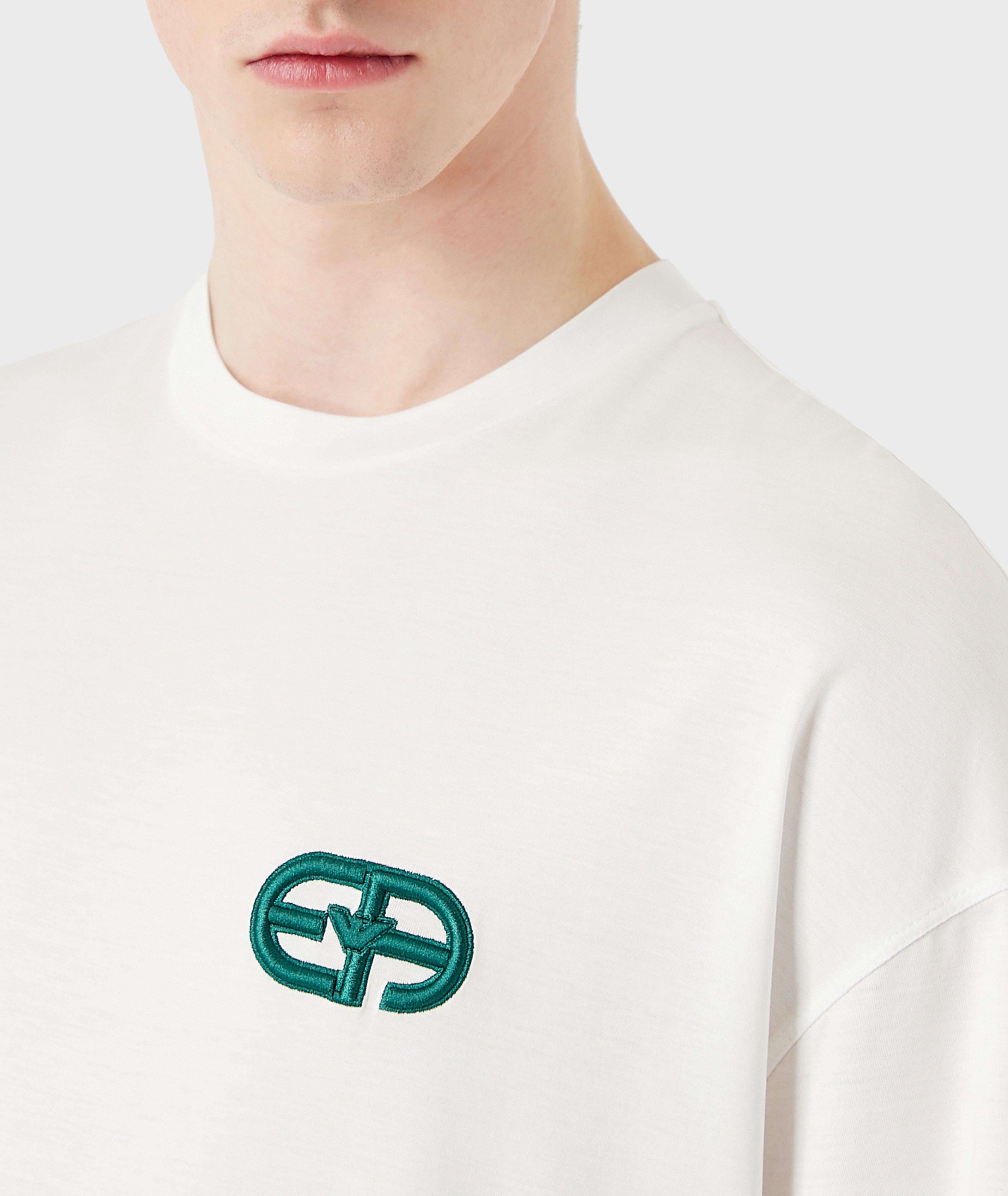 Tencel Blend Jersey T-Shirt Embroidered EA Logo image 3