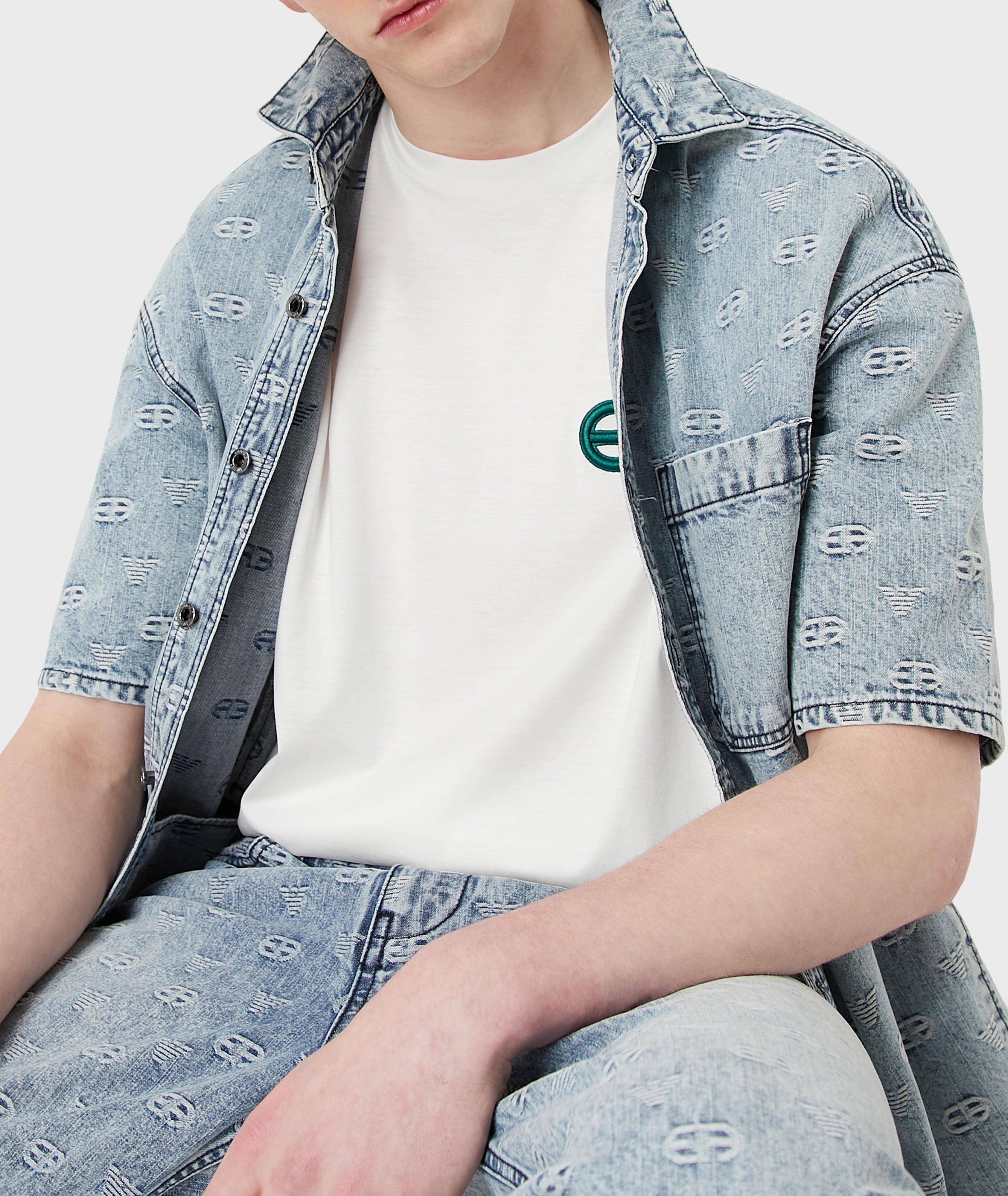 Tencel Blend Jersey T-Shirt Embroidered EA Logo image 4