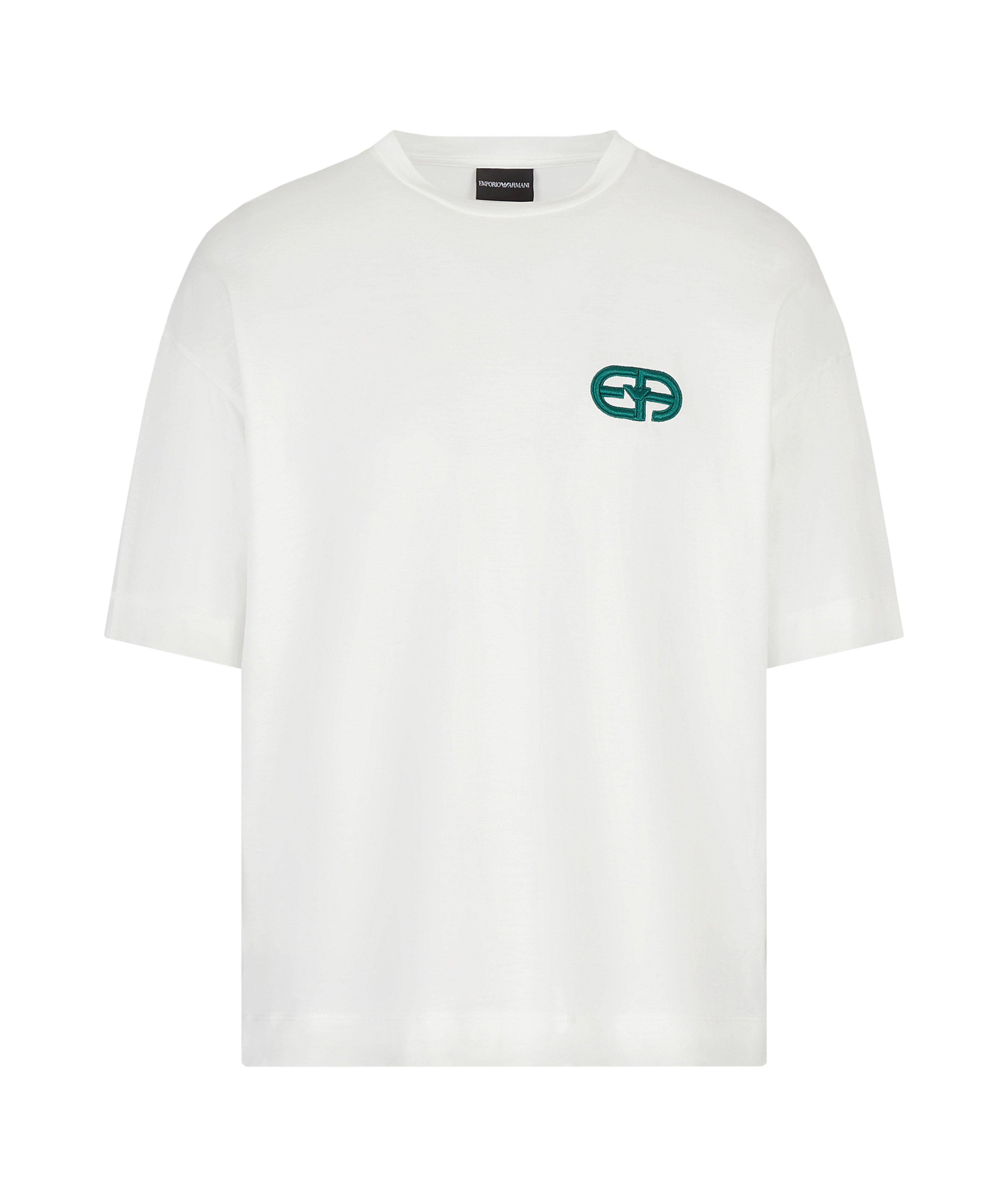 Tencel Blend Jersey T-Shirt Embroidered EA Logo image 0