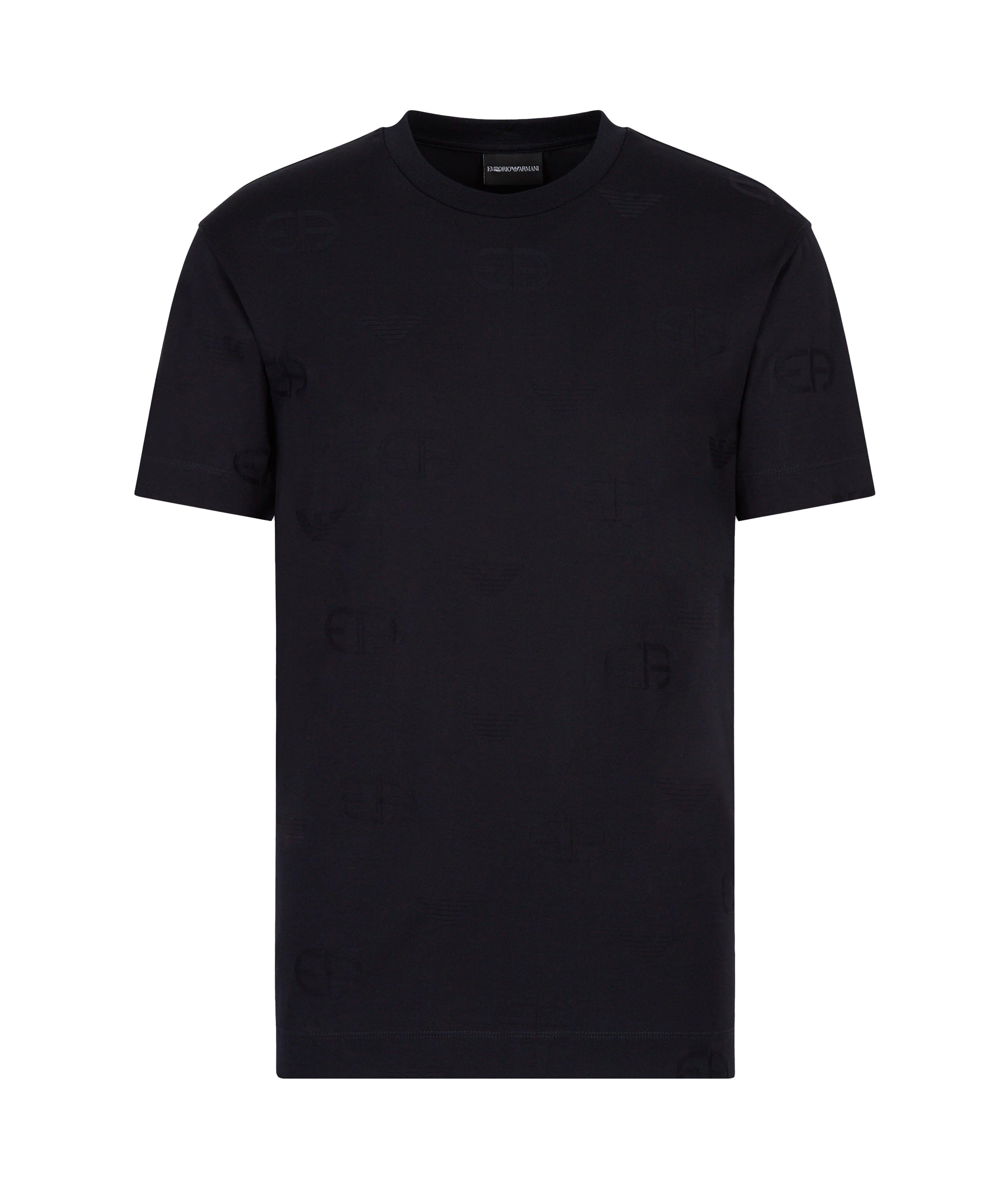 Jersey T-Shirt Embossed Intarsia-Knit Logo image 0