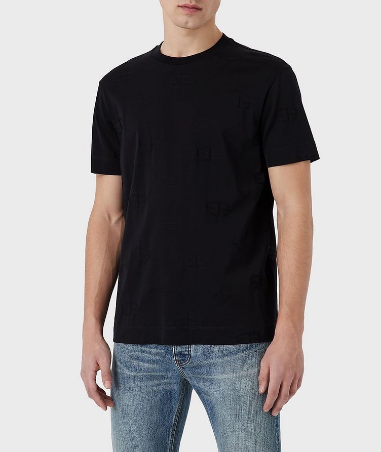 Jersey T-Shirt Embossed Intarsia-Knit Logo image 1