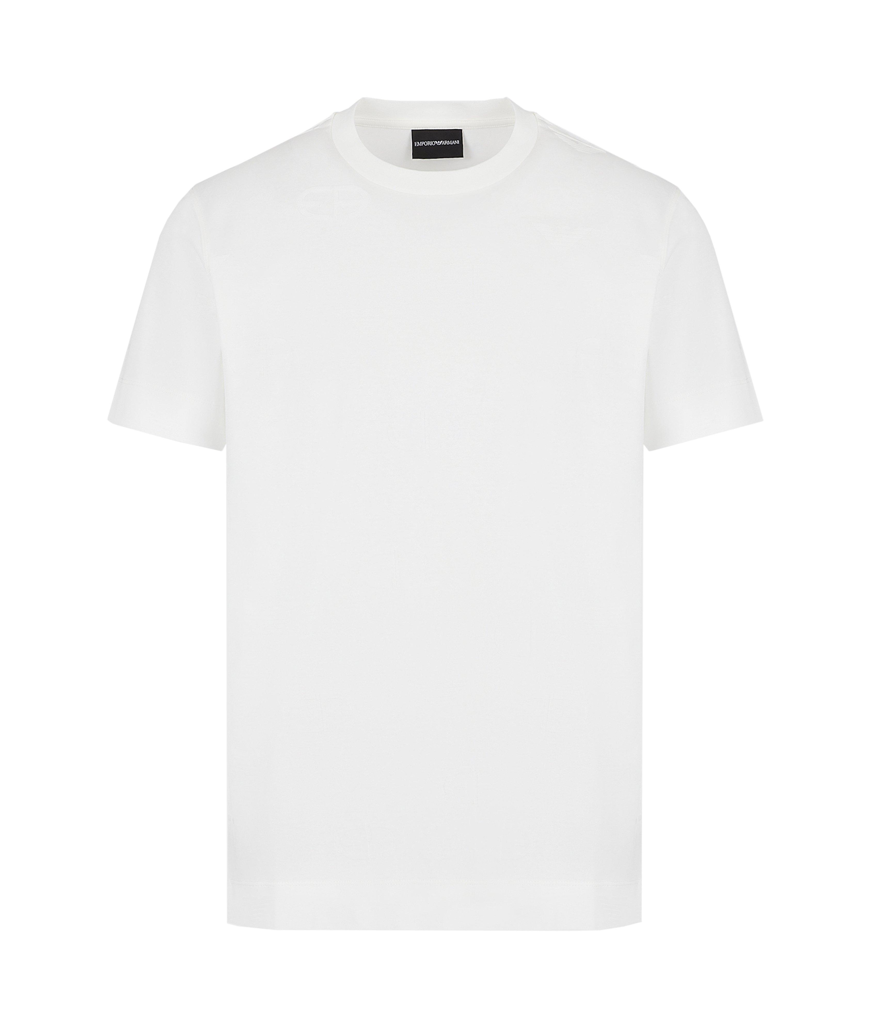 Jersey T-Shirt Embossed Intarsia-Knit Logo image 0