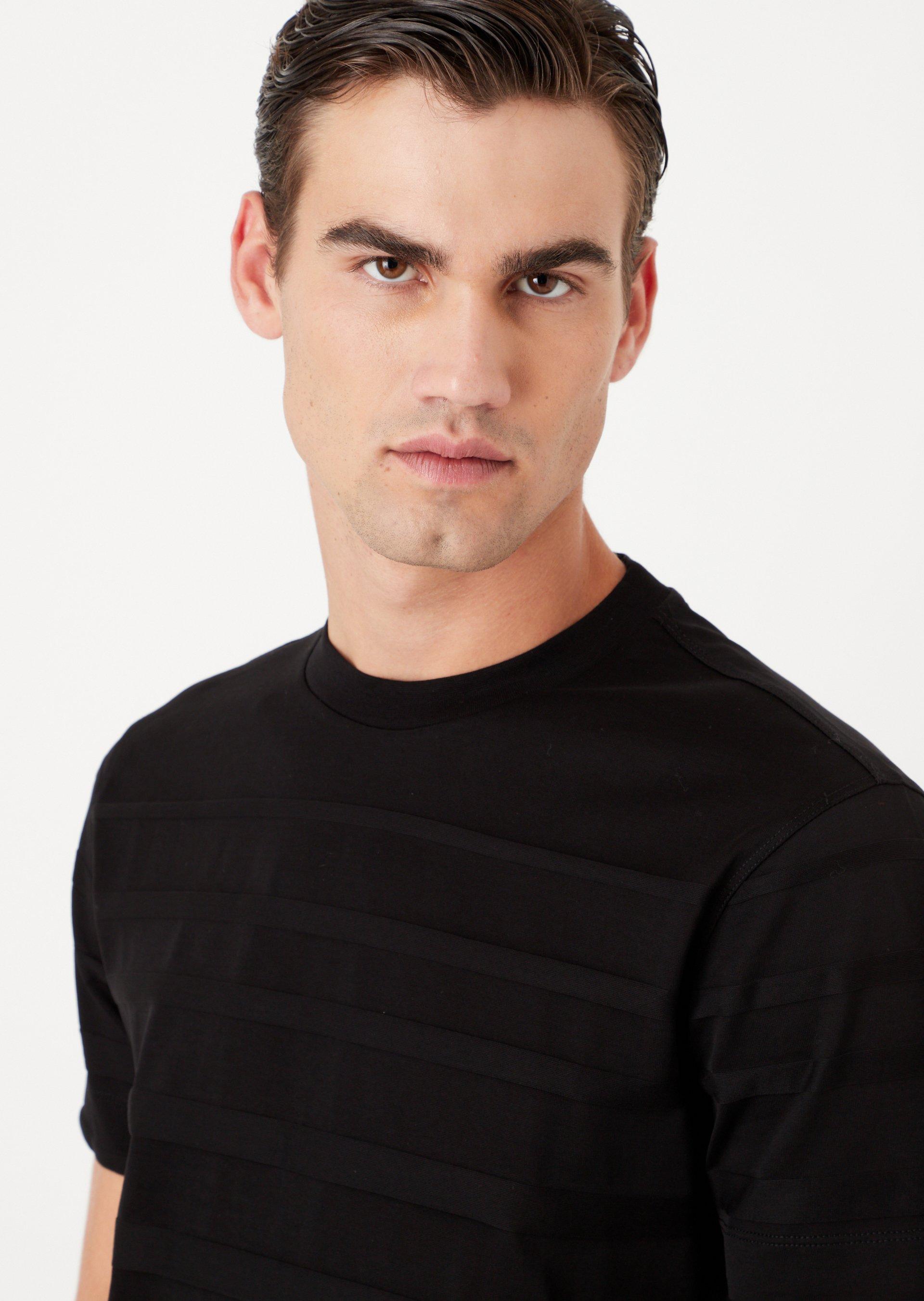 Stripe jacquard jersey t-shirt image 3