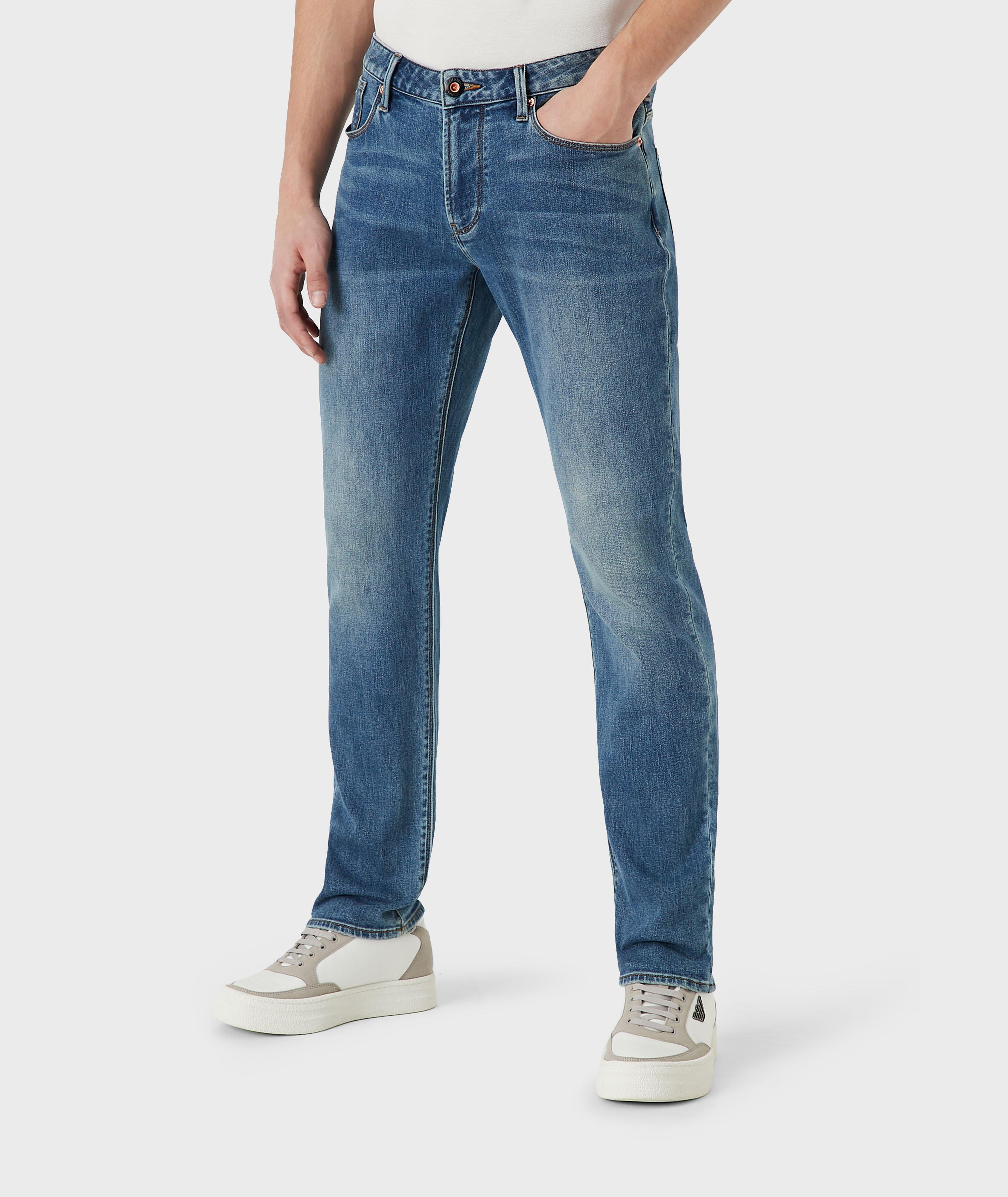 Jean J06 en mélange de coton de coupe amincie image 1