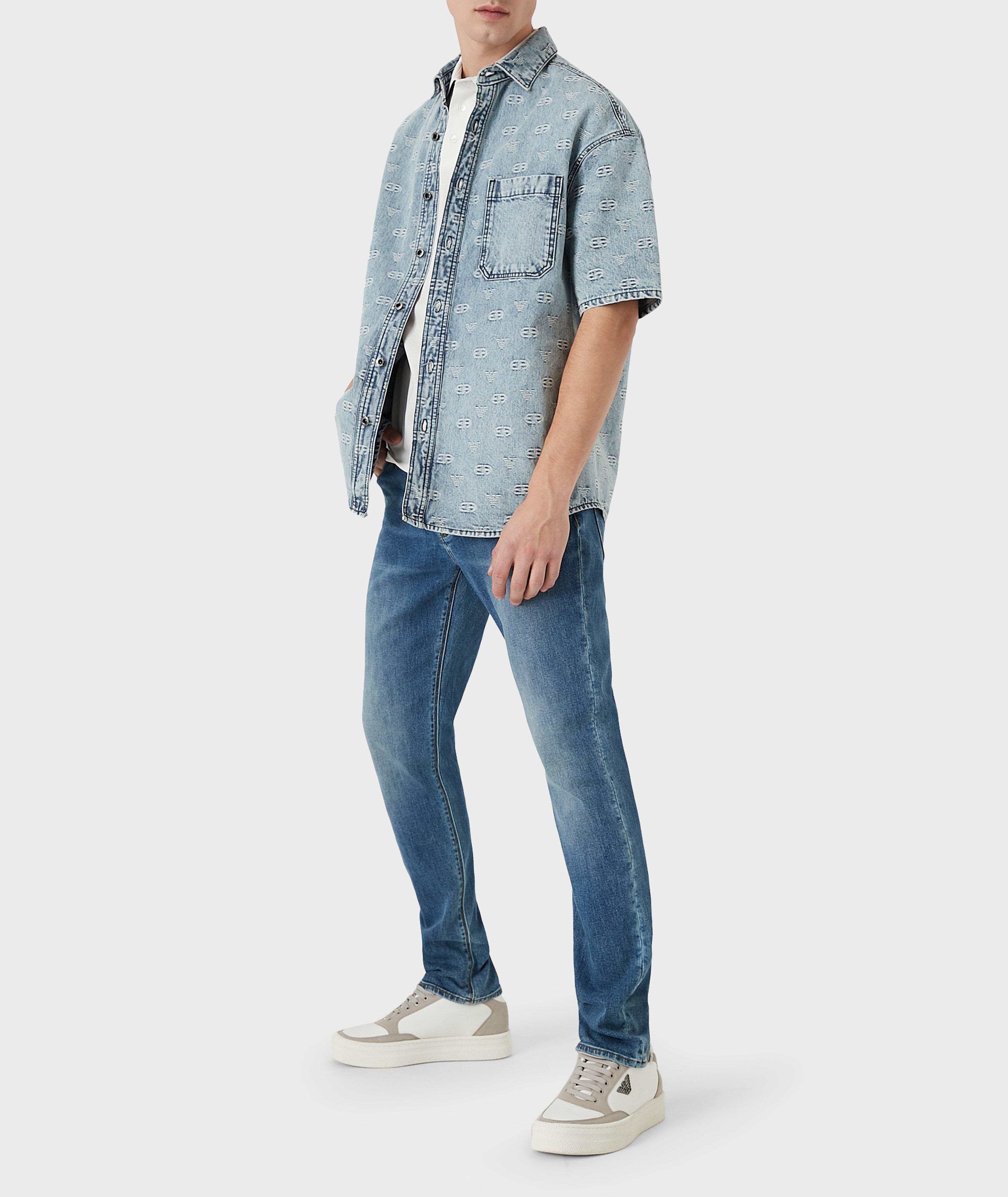 Jean J06 en mélange de coton de coupe amincie image 5
