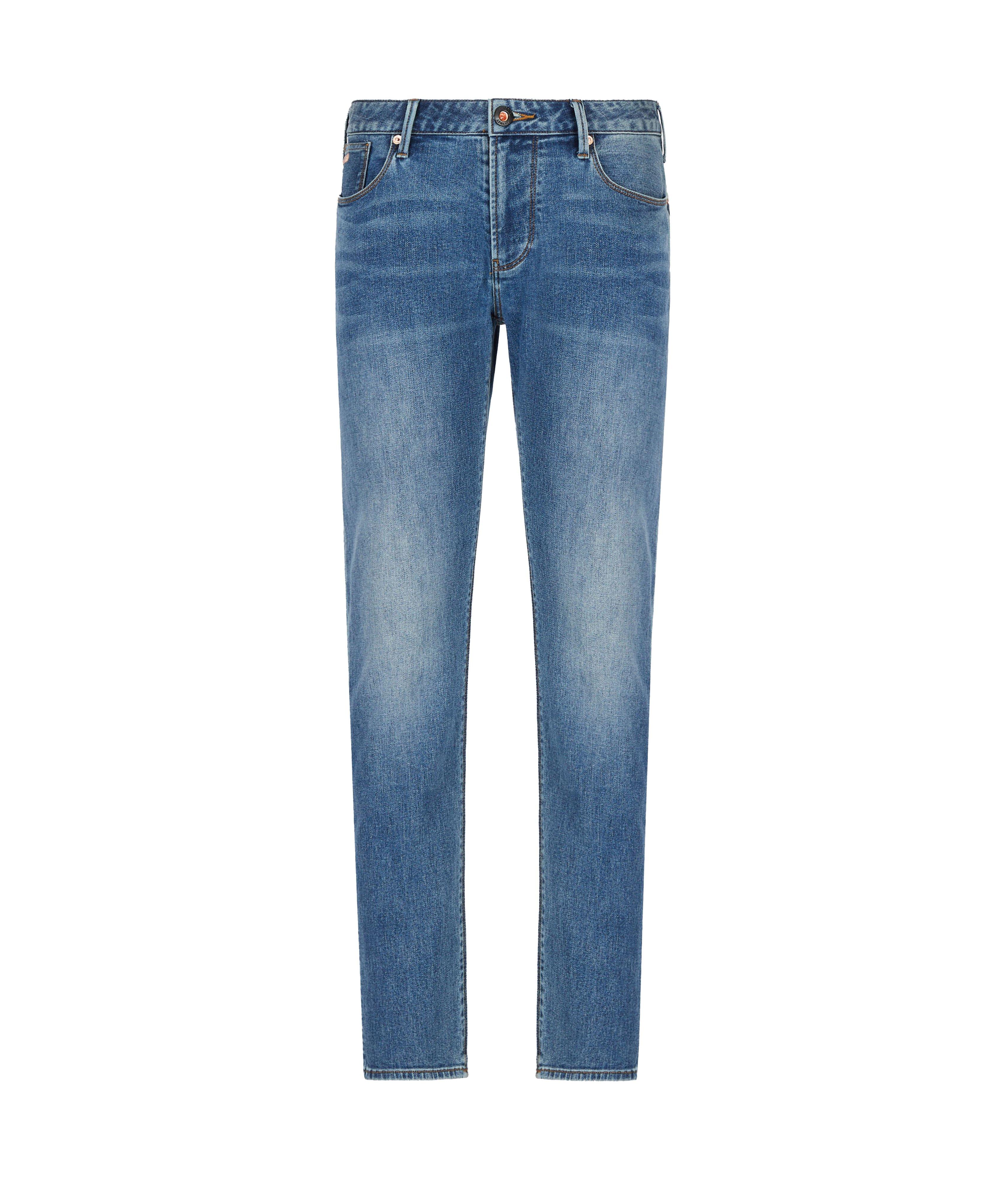 Jean J06 en mélange de coton de coupe amincie image 0