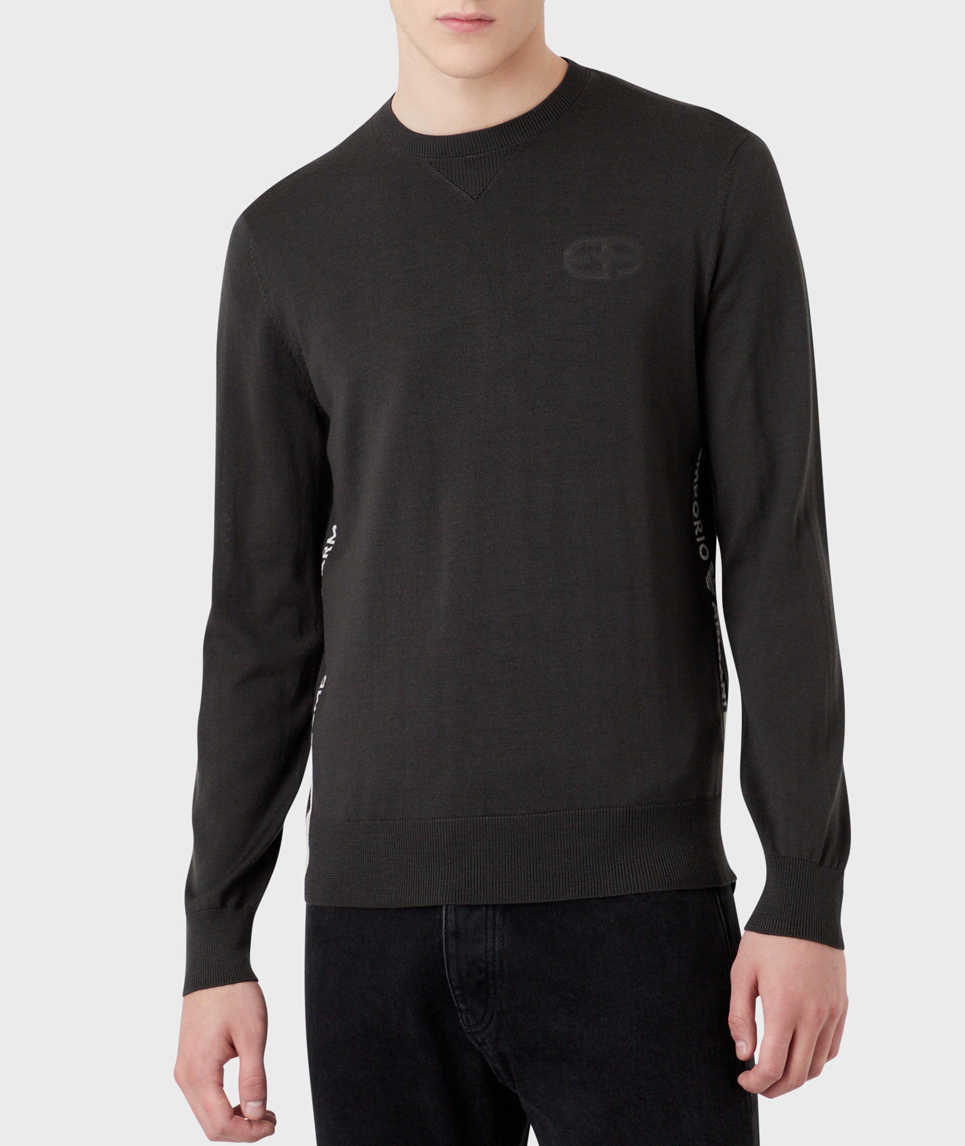 Virgin Wool Plain Knit Jumper  image 1