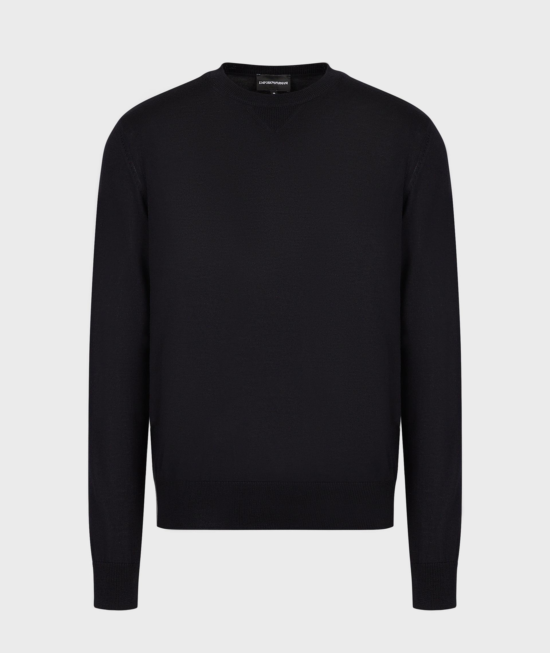 Virgin Wool Plain Knit Jumper  image 0
