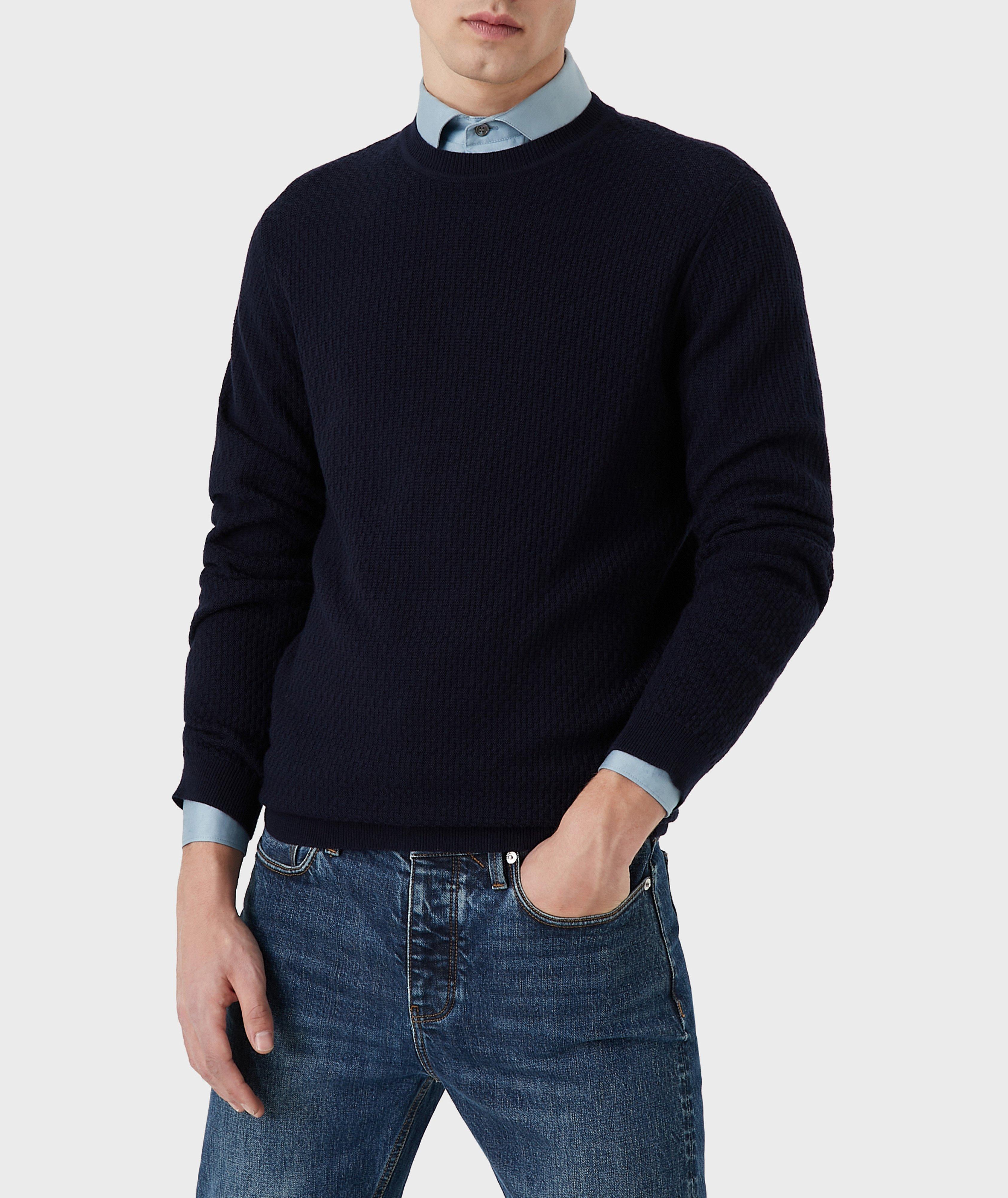Textured Stitch Crewneck Jumper image 1