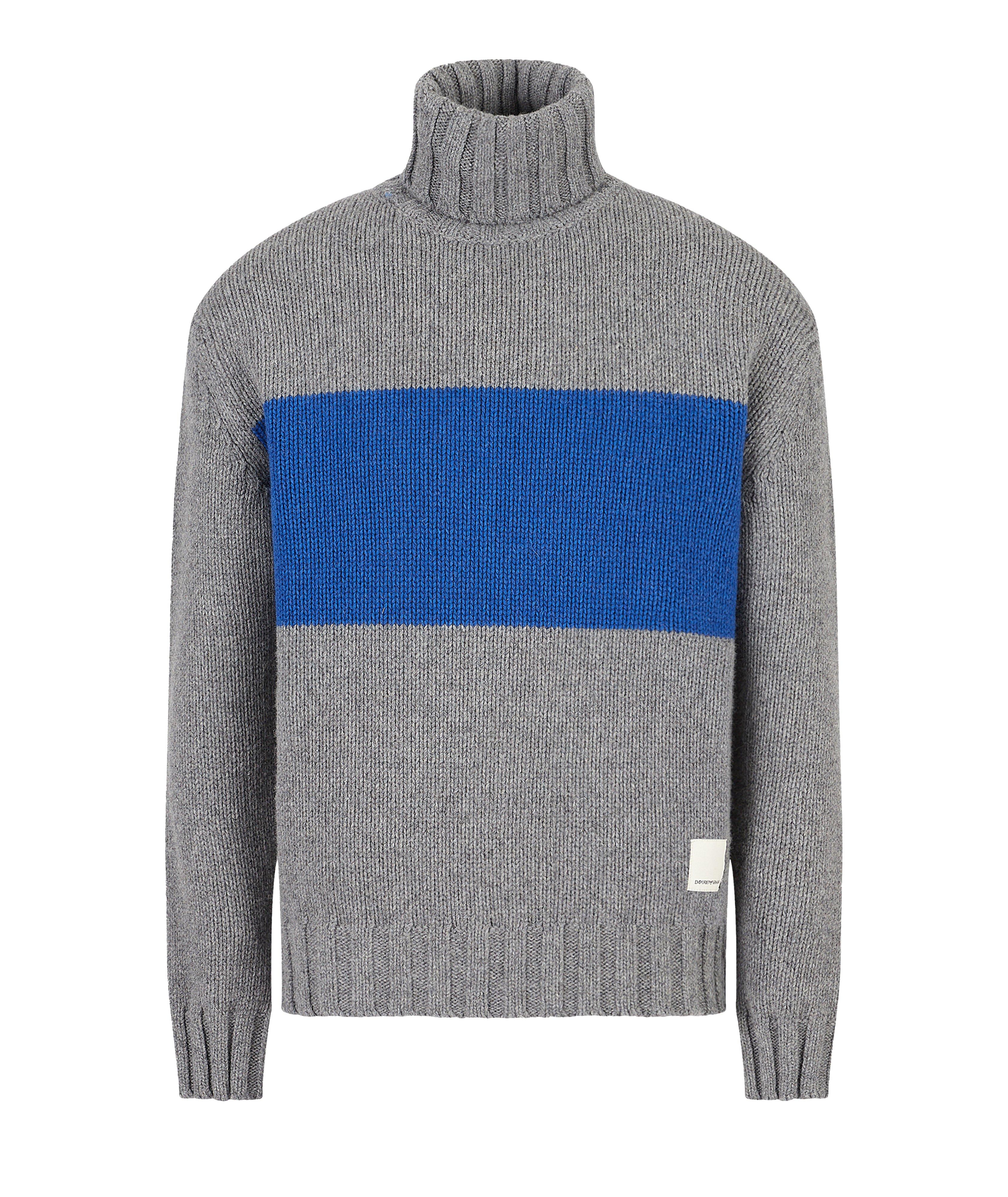 EArctic Sustainable Collection Striped Wool-Blend Knit Turtleneck image 0