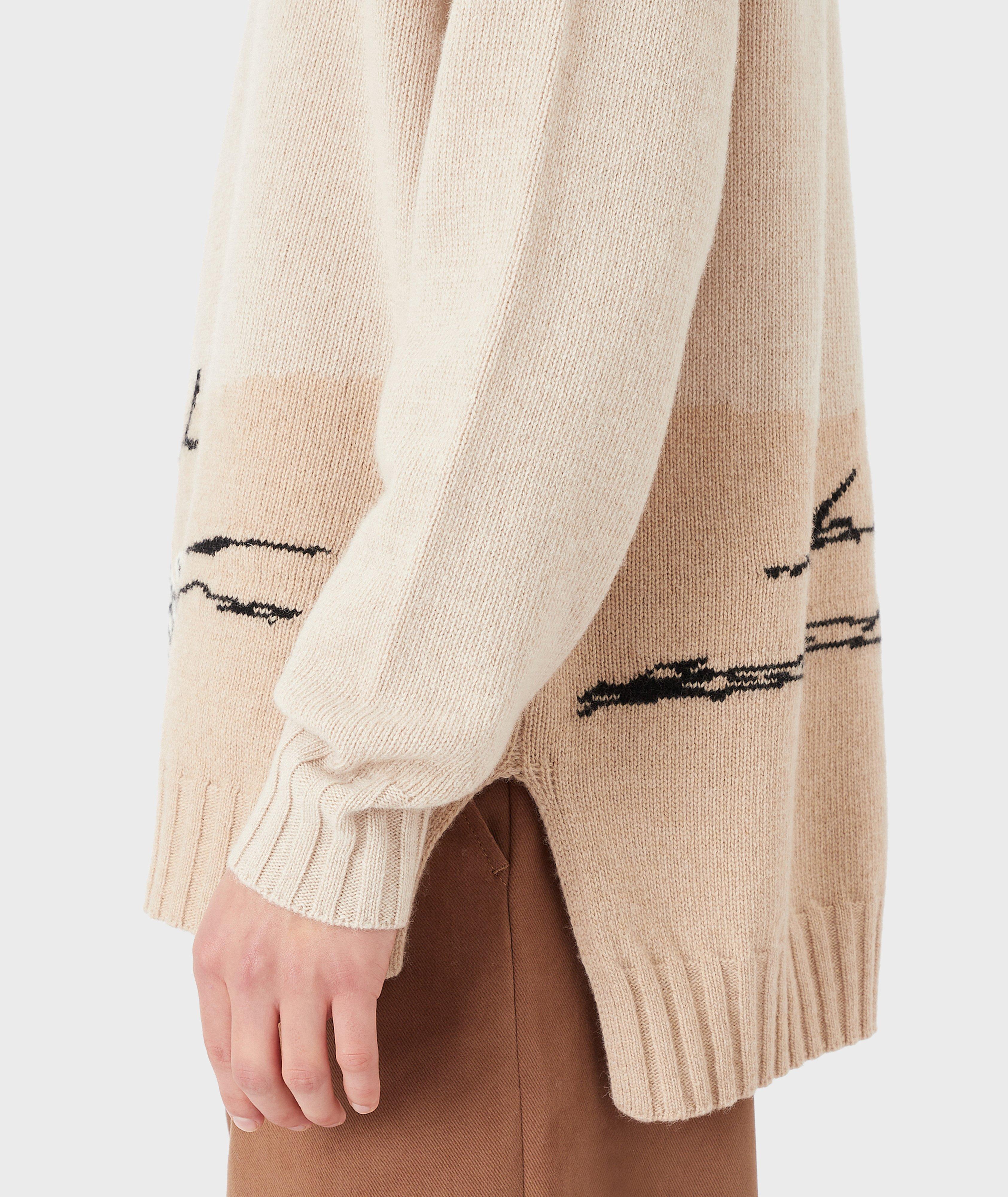 EArctic Sustainable Collection Intarsia Animal Sweater image 3