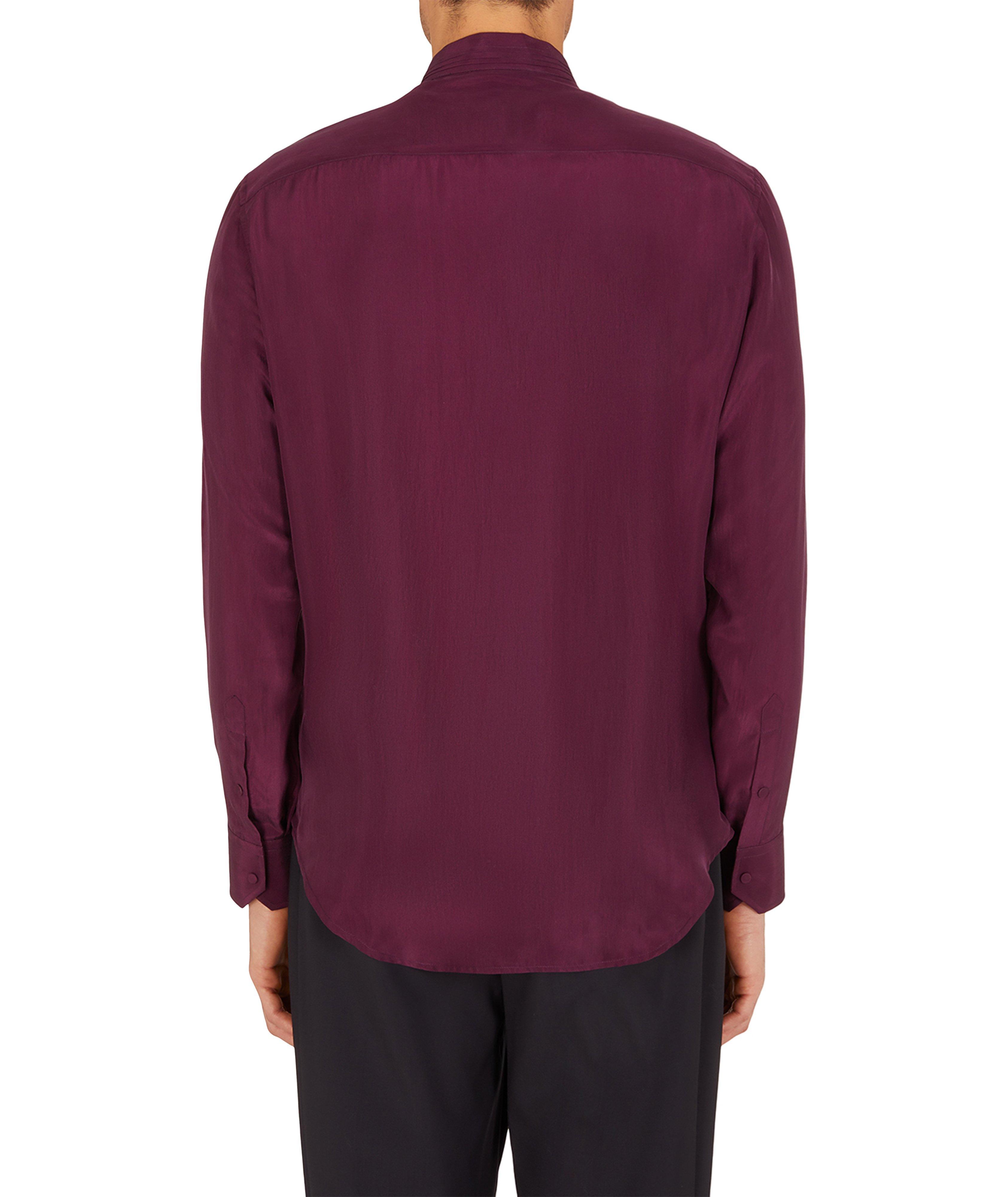 Chemise en soie à col mao image 1