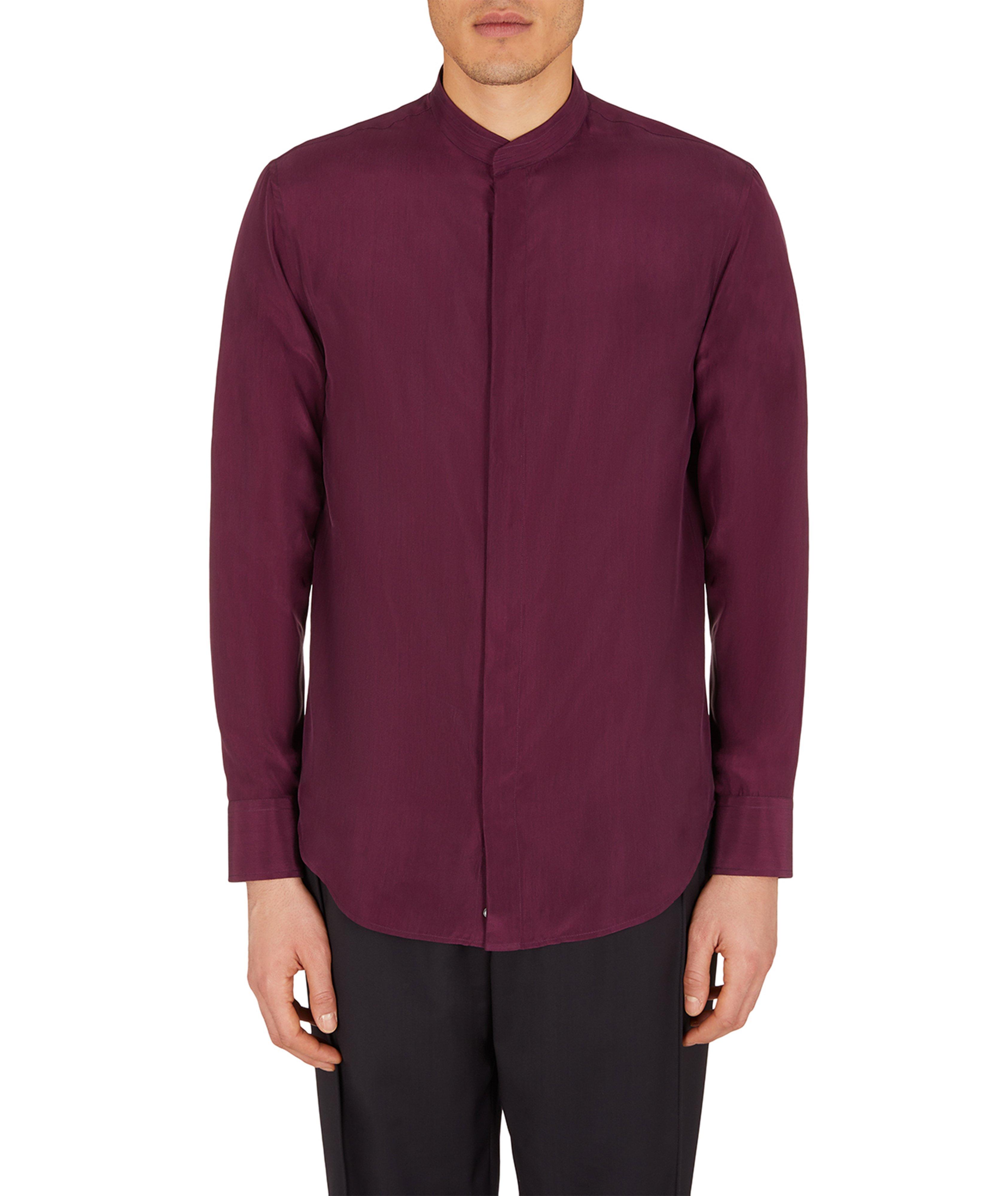 Chemise en soie à col mao image 0