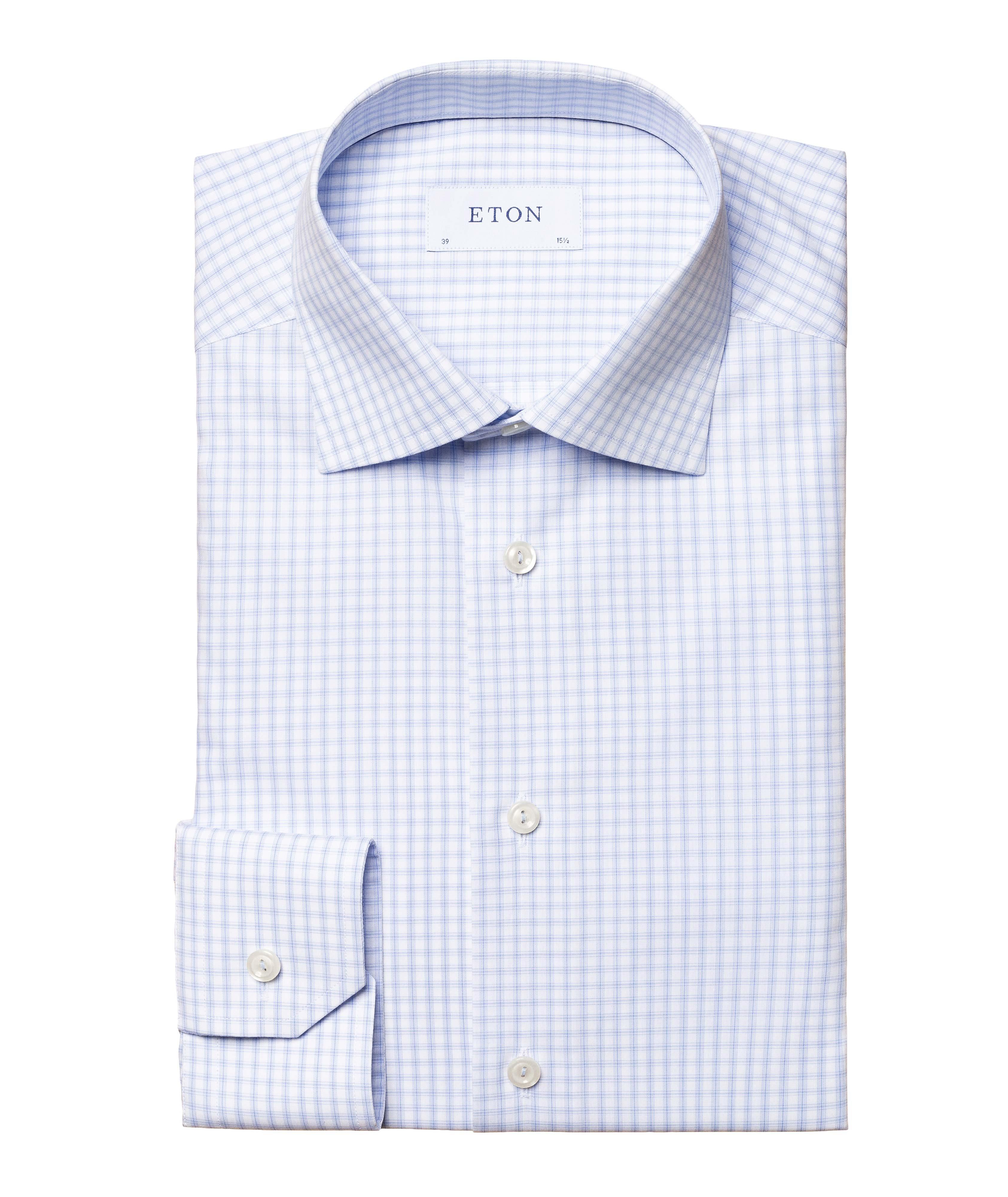 Contemporary Fit Checked Poplin Dress Shirt image 0