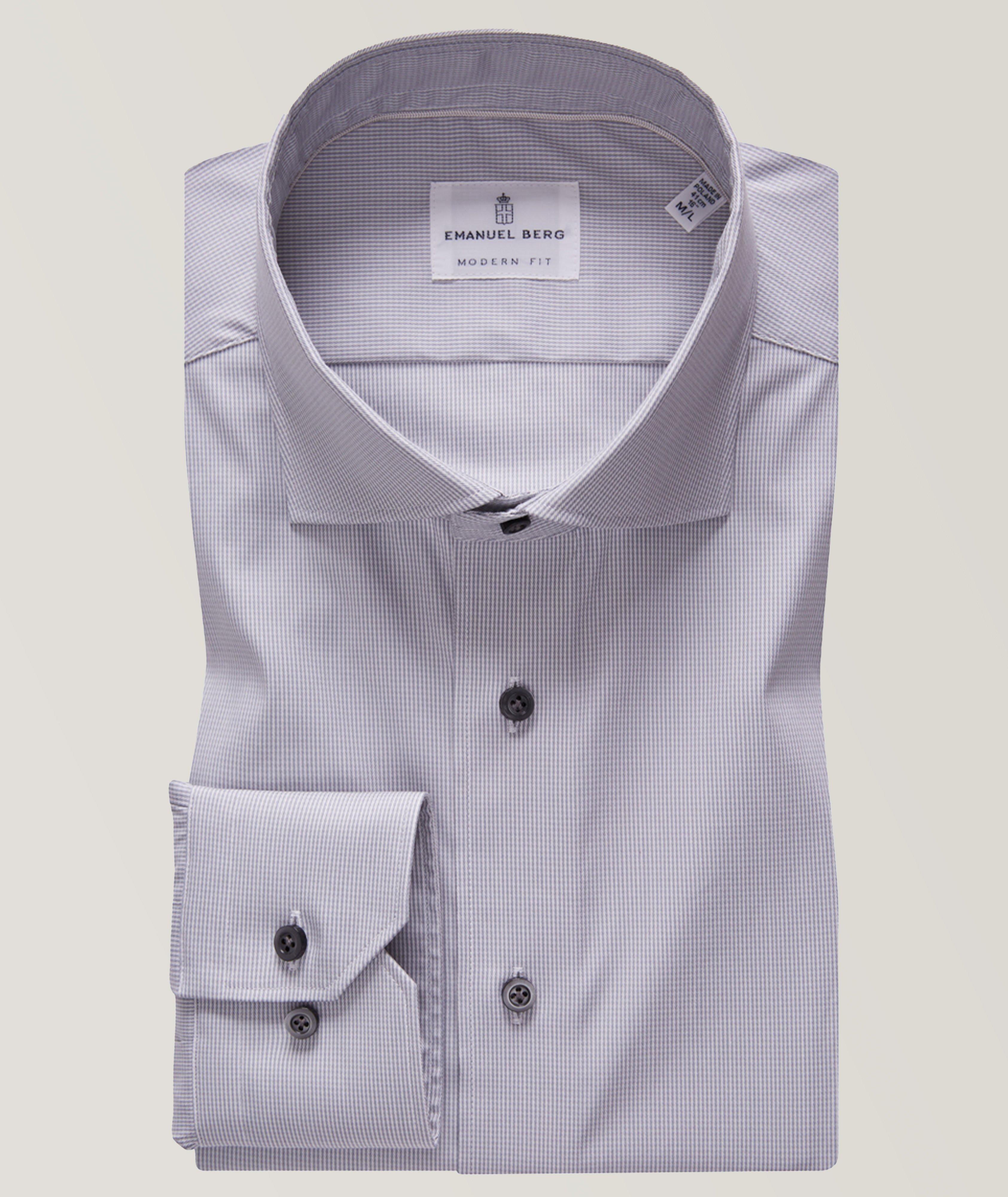 EMANUEL BERG Modern Fit White 4 Flex Shirt