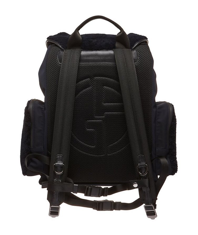 Neve Technical Nylon and Shearling Backpack image 1
