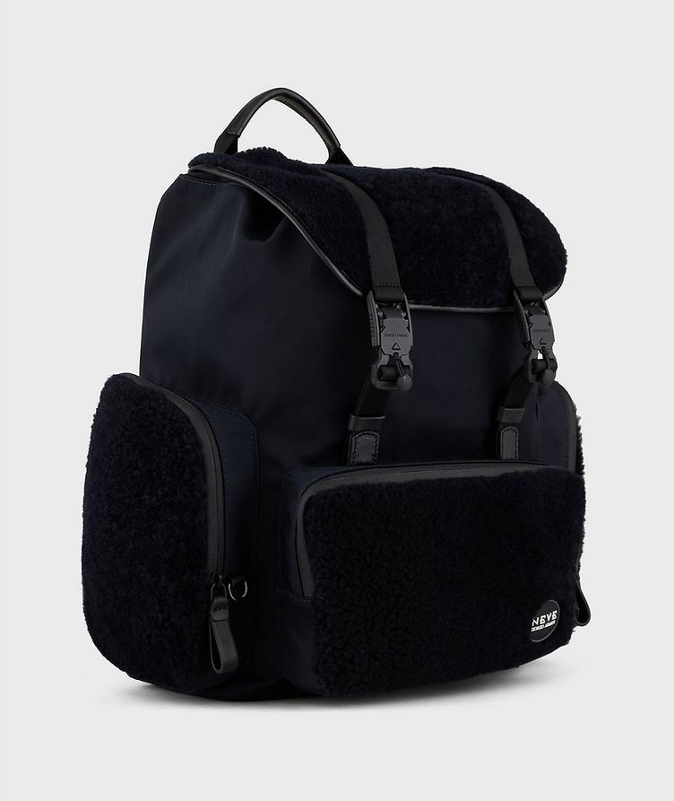 Neve Technical Nylon and Shearling Backpack image 2