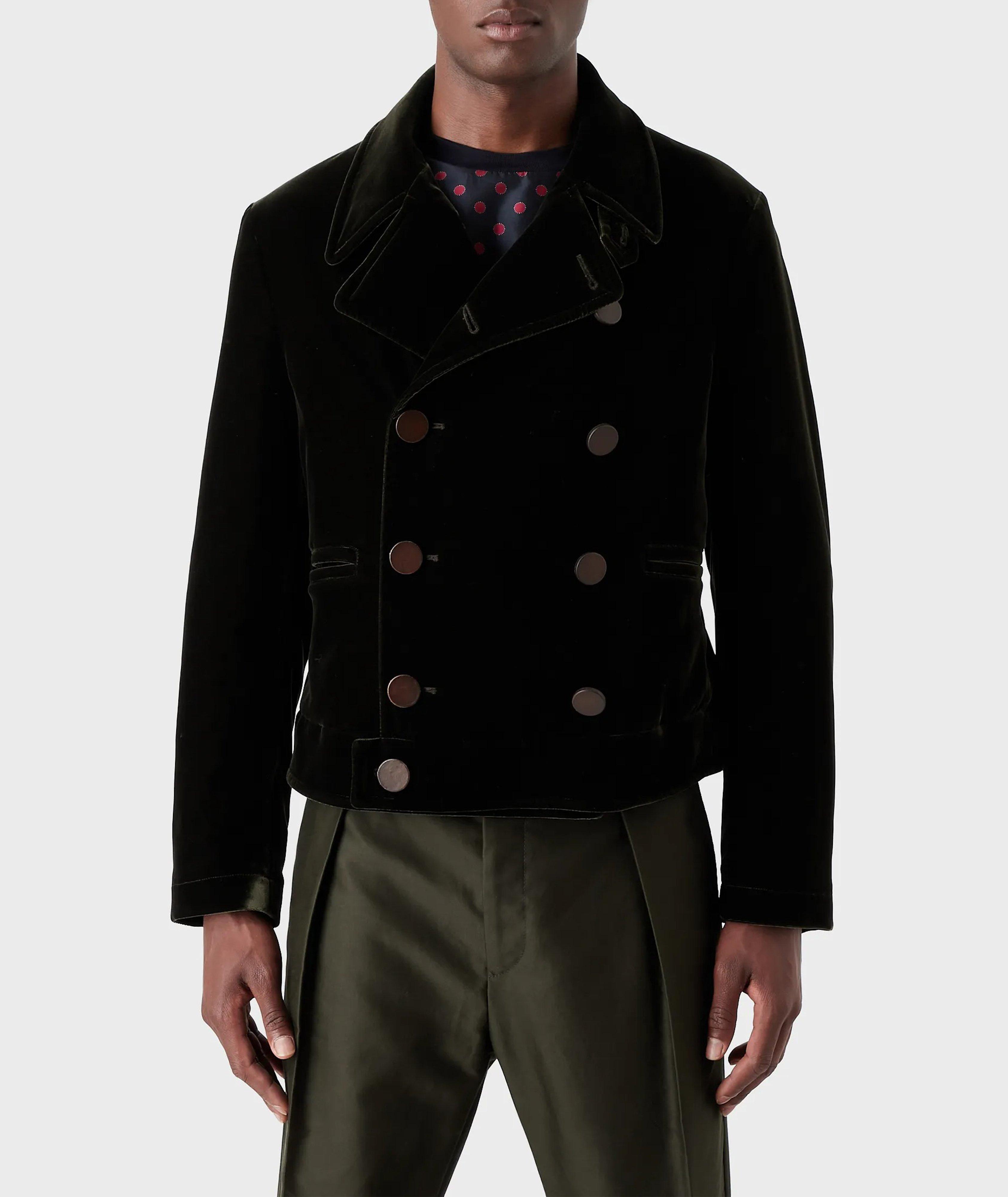 Double Breasted Velvet Blouson Jacket  image 1