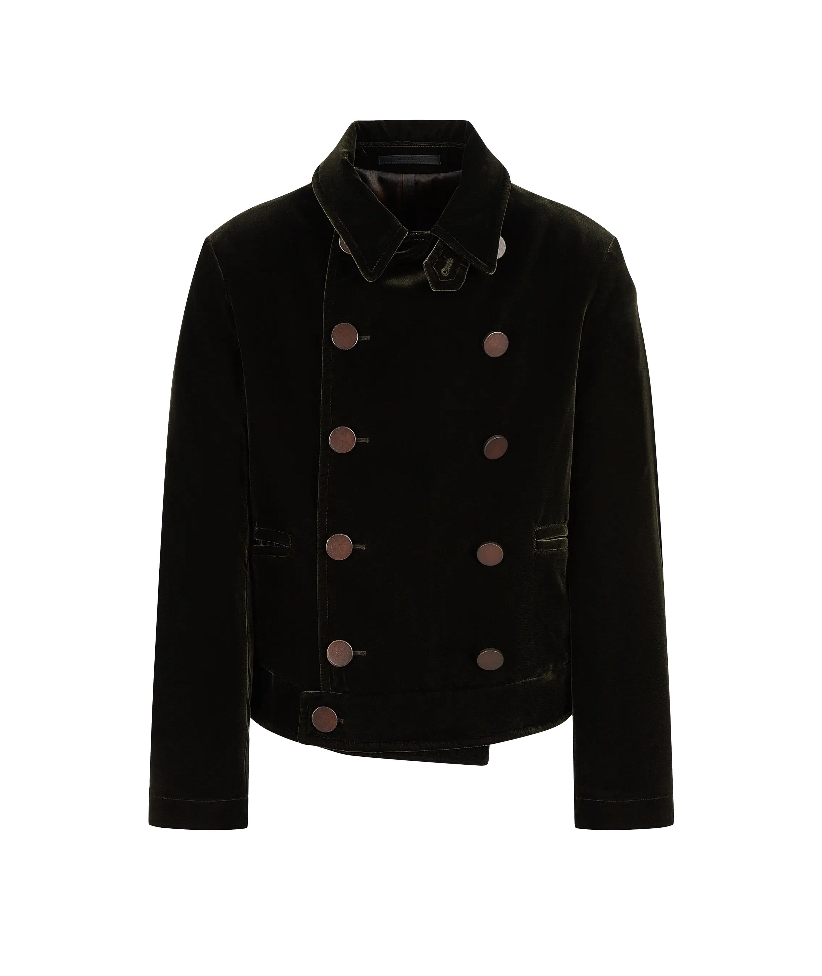 Double Breasted Velvet Blouson Jacket  image 0