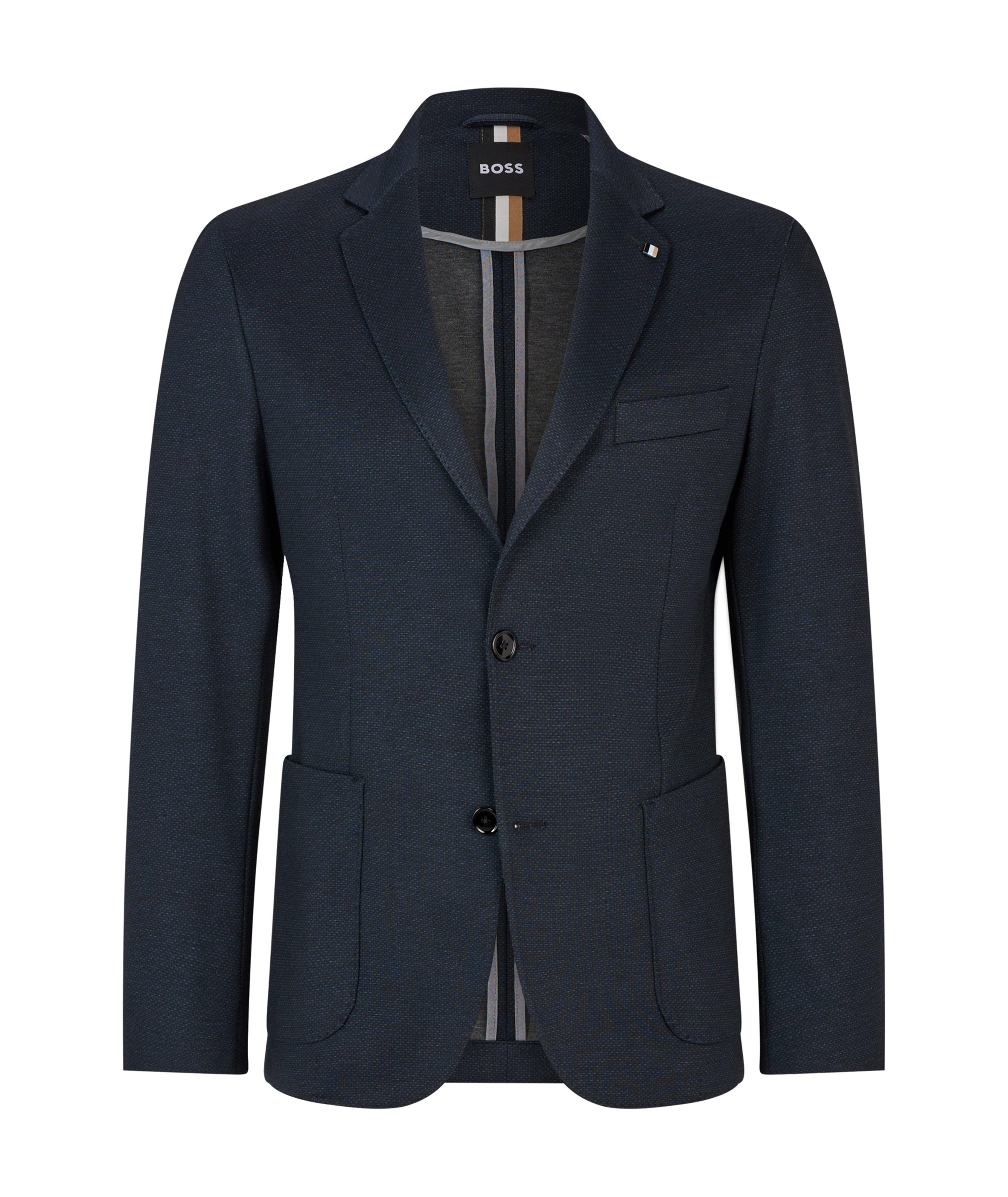 Blazer en jersey extensible de coupe amincie image 0