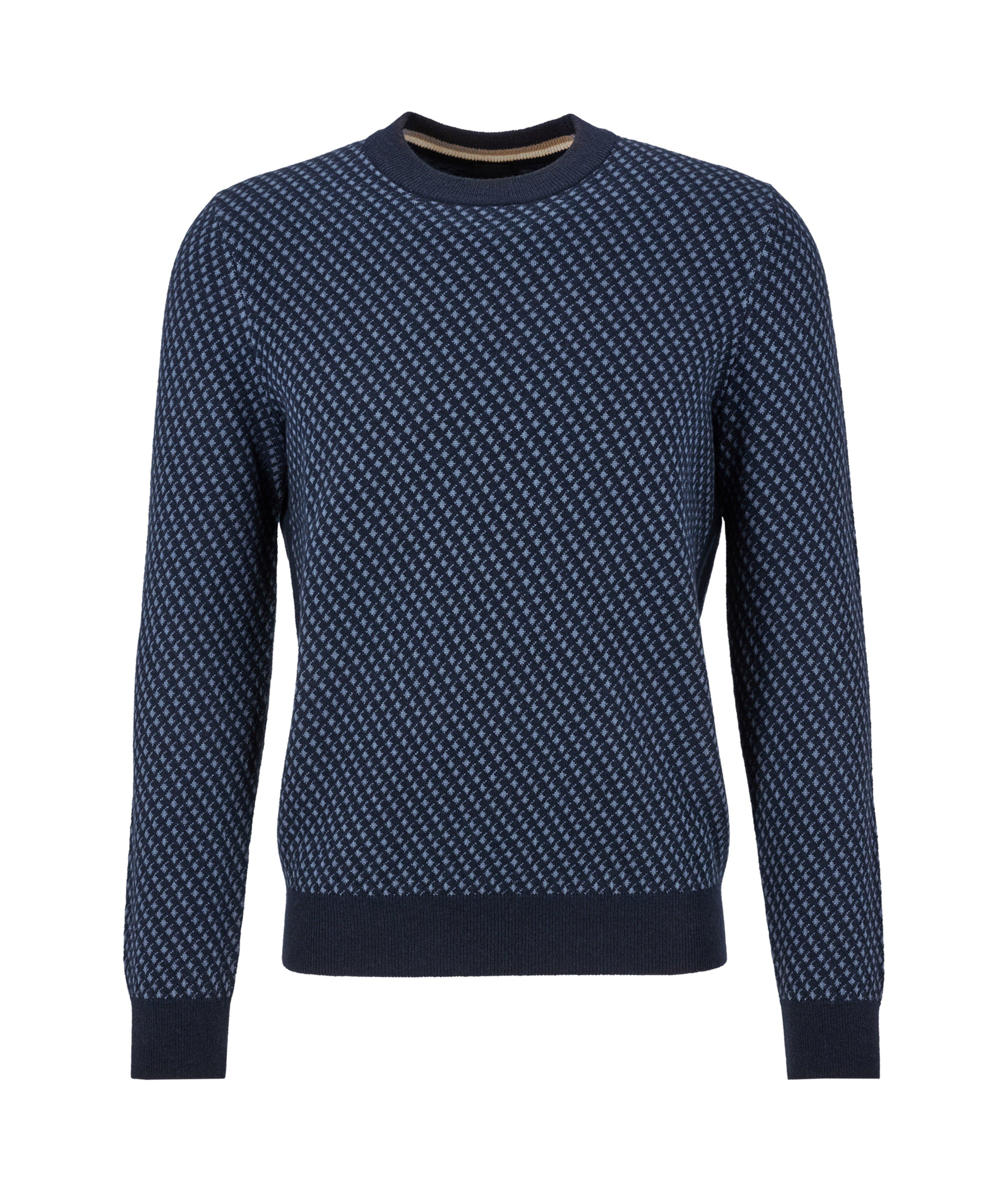 BOSS Wool-Blend Jacquard Sweater | Sweaters & Knits | Harry Rosen