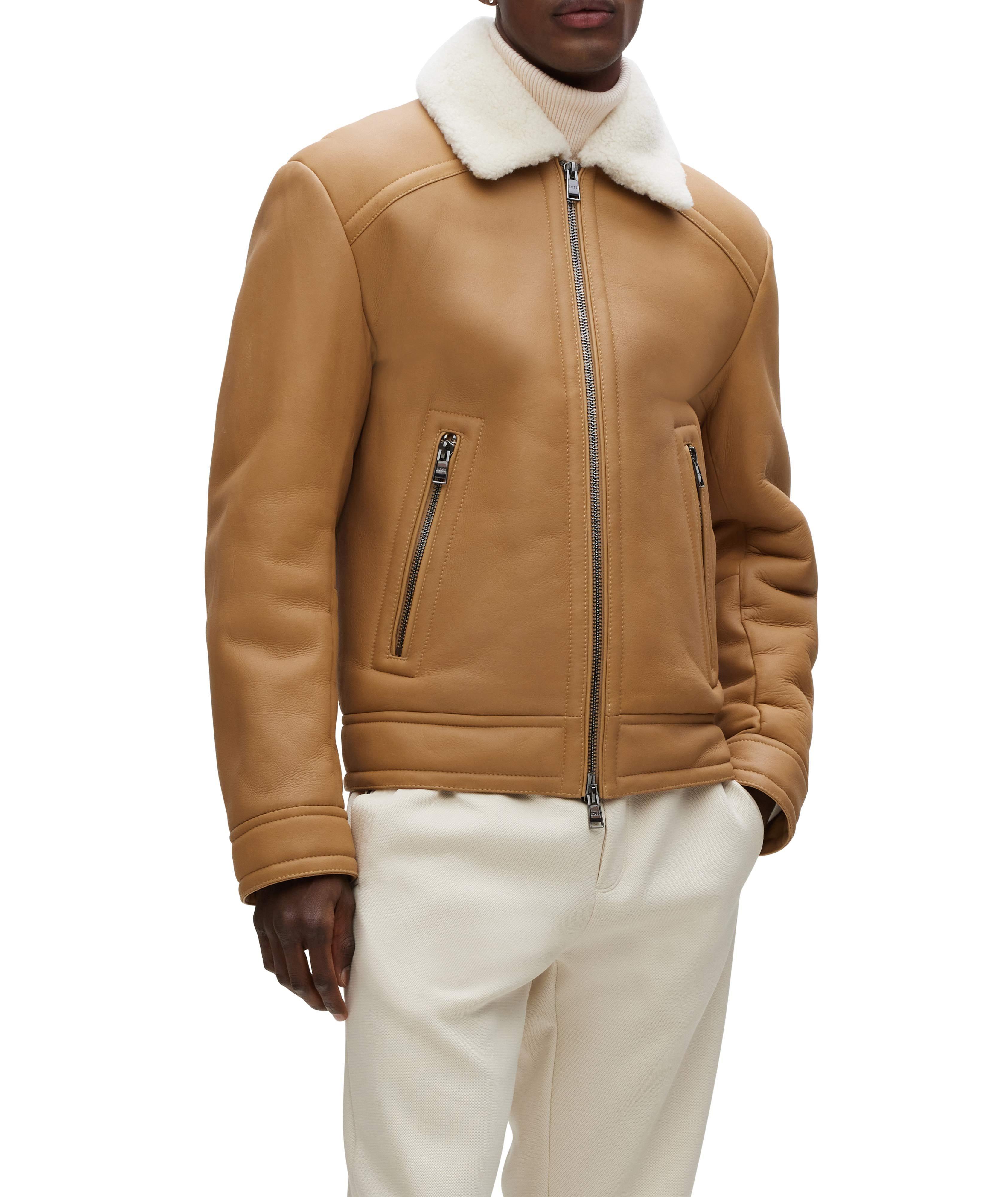 Lambskin Two-Zip Shearling Jacket image 1
