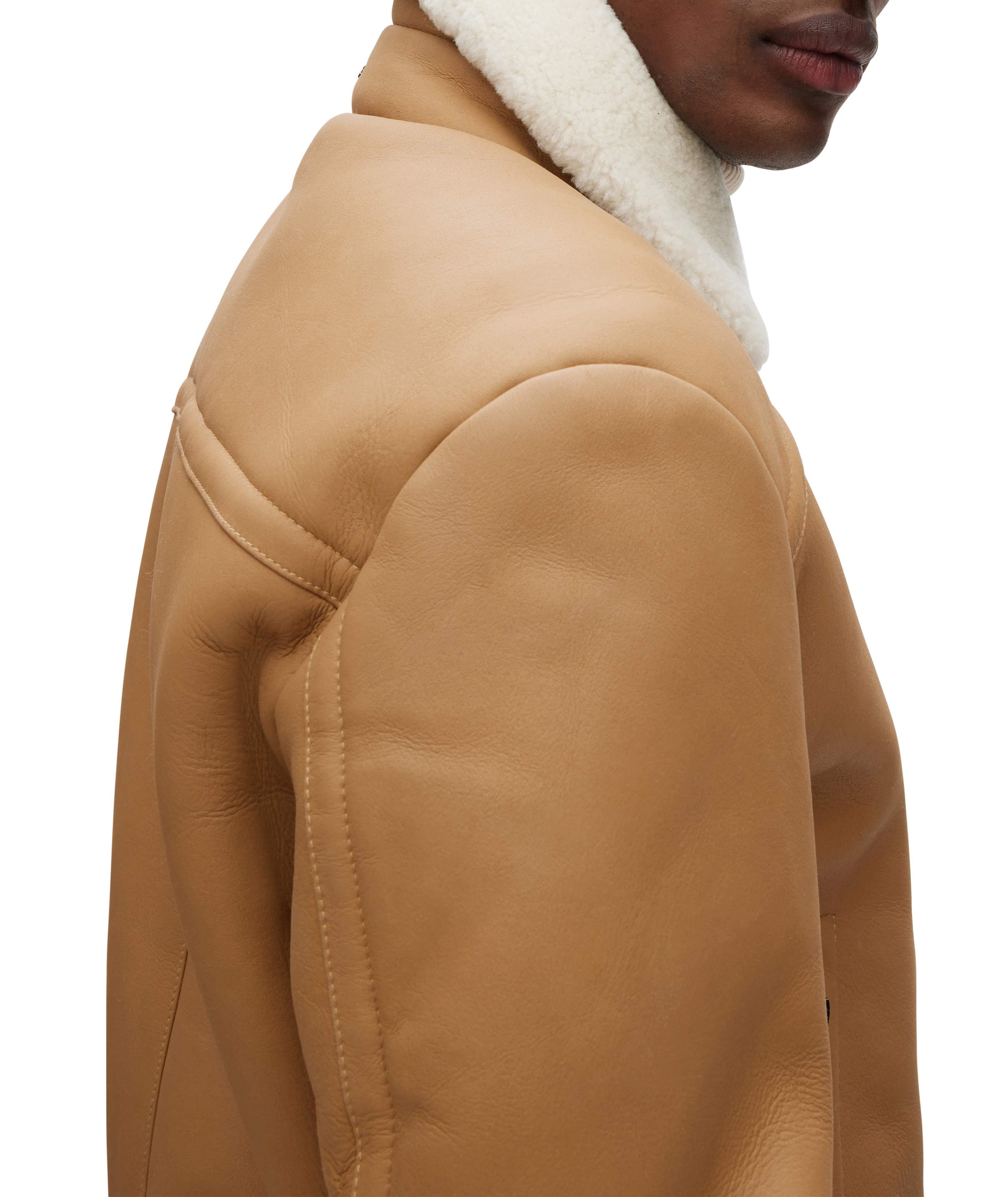 Lambskin Two-Zip Shearling Jacket image 4