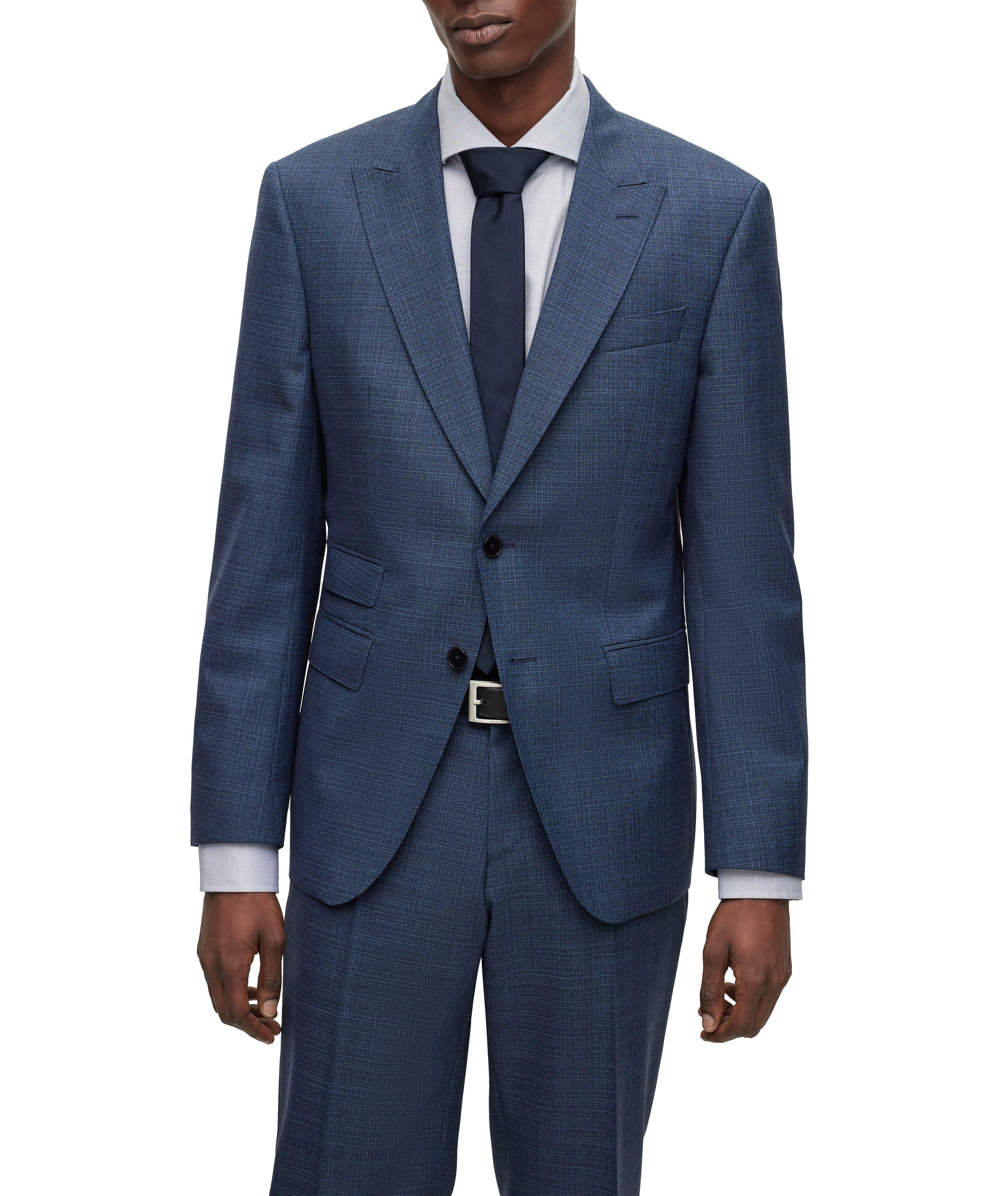 Slim Fit Crosshatch Wool Suits image 1