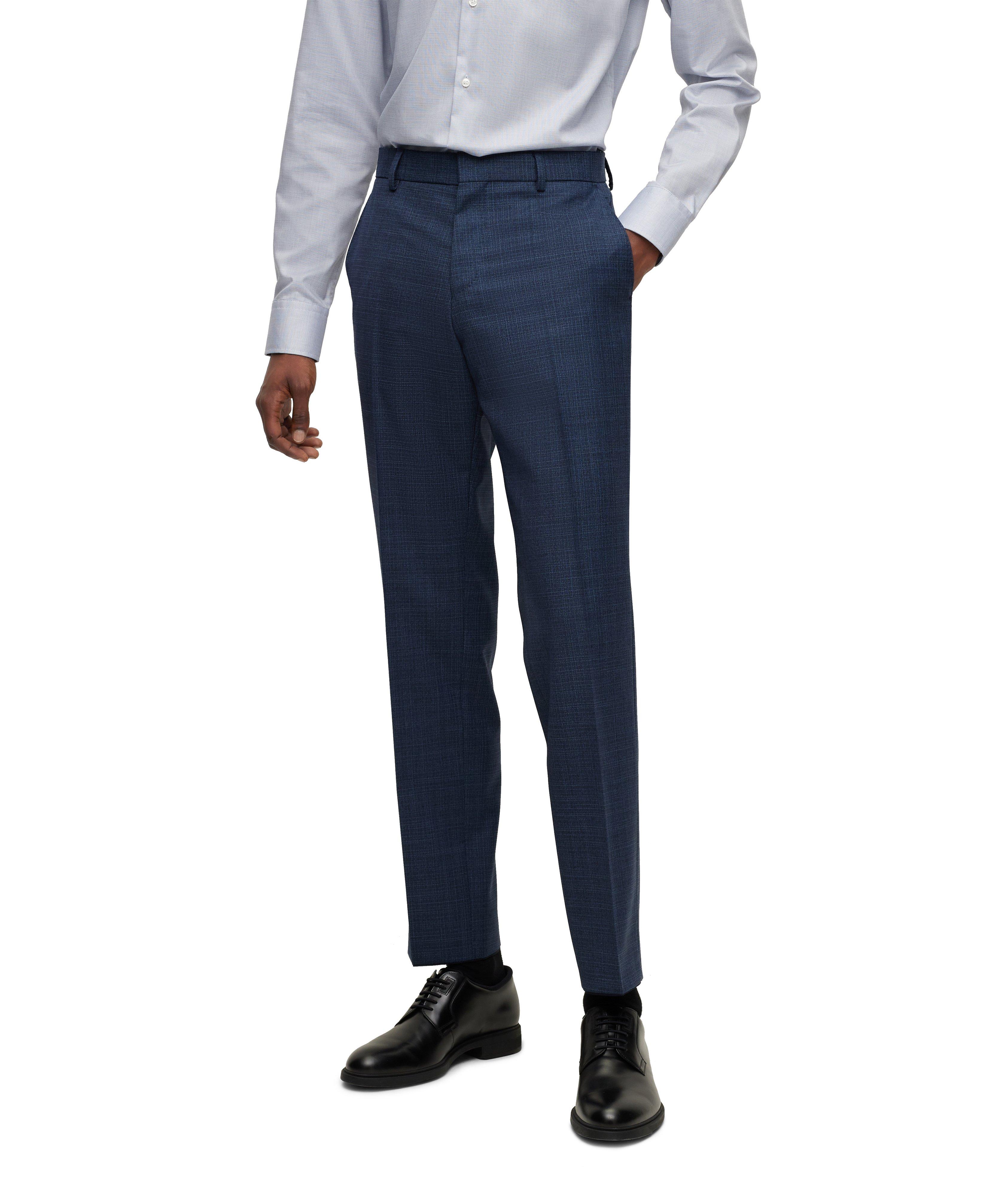 Slim Fit Crosshatch Wool Suits image 3