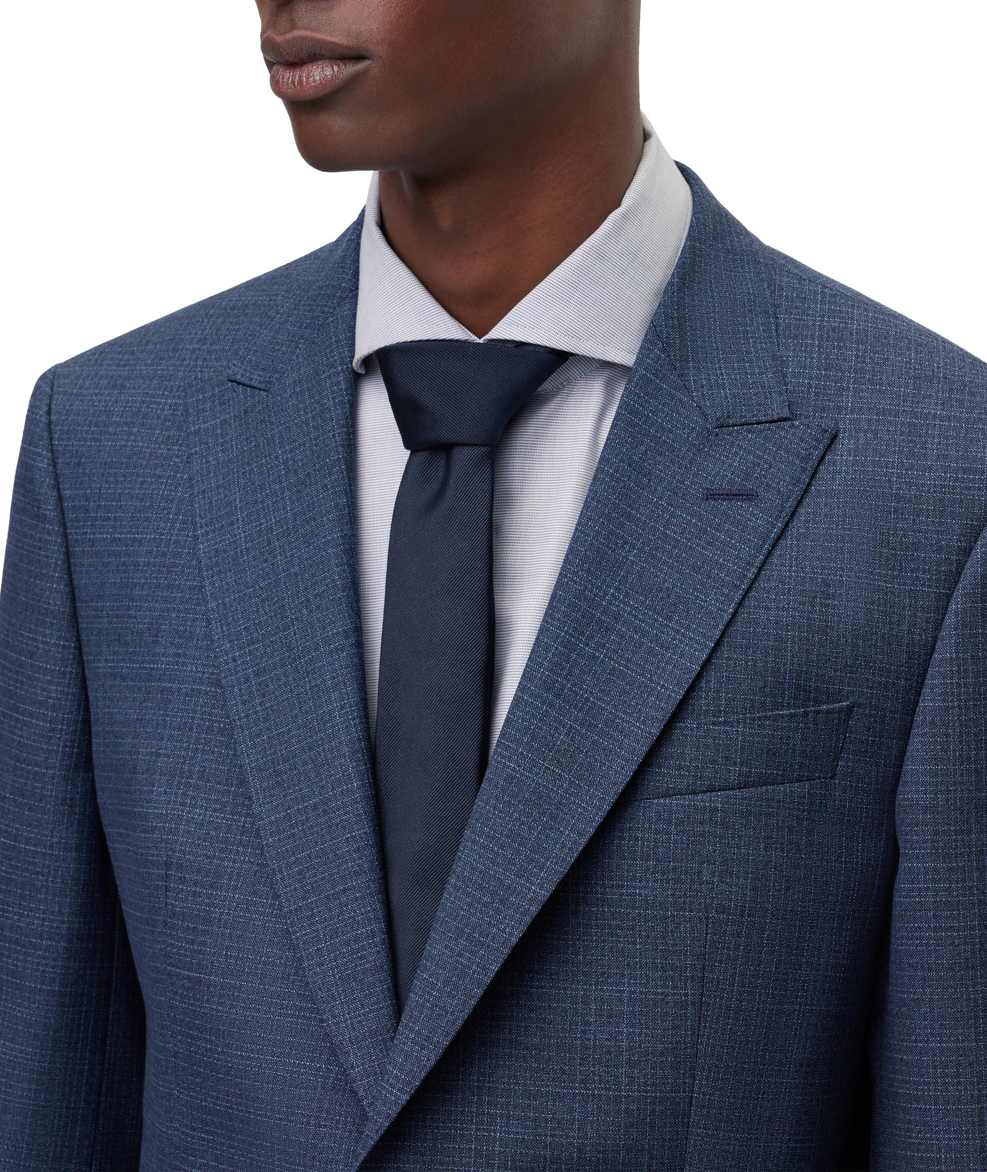 Slim Fit Crosshatch Wool Suits image 7