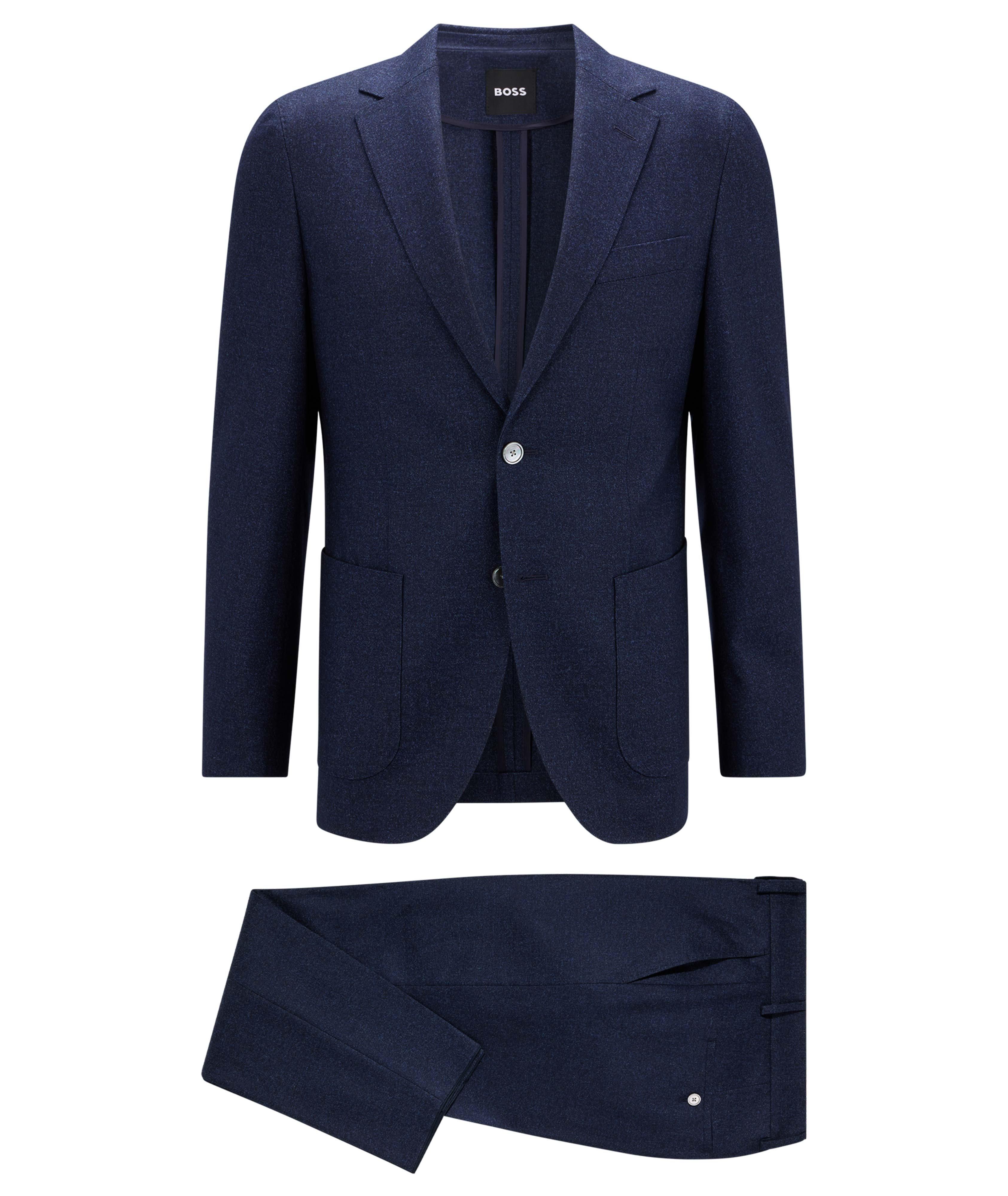 BOSS Regular-Fit Patterned Virgin-Wool Blend Suit, Suits