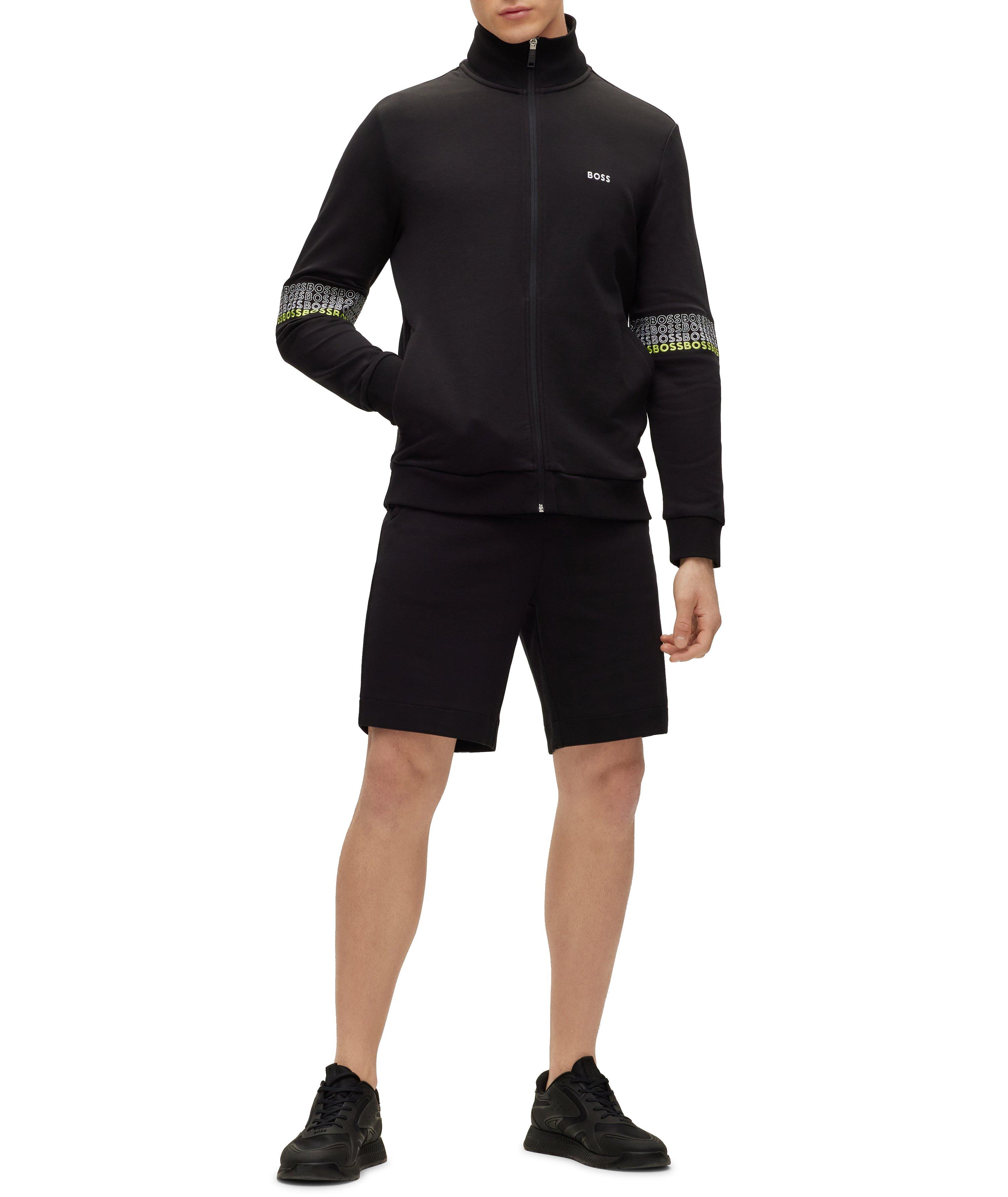Cotton-Blend Multi-Coloured Drawstring Logo Shorts image 5