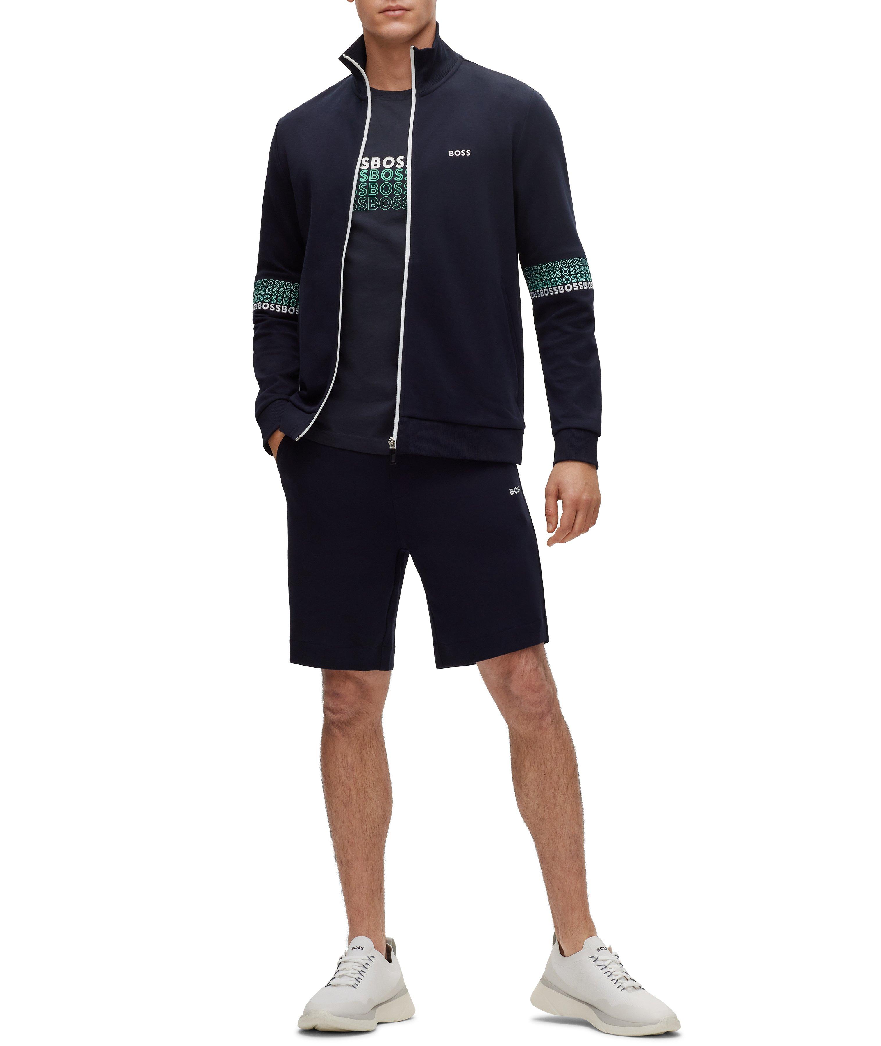 Cotton-Blend Multi-Coloured Drawstring Logo Shorts image 5