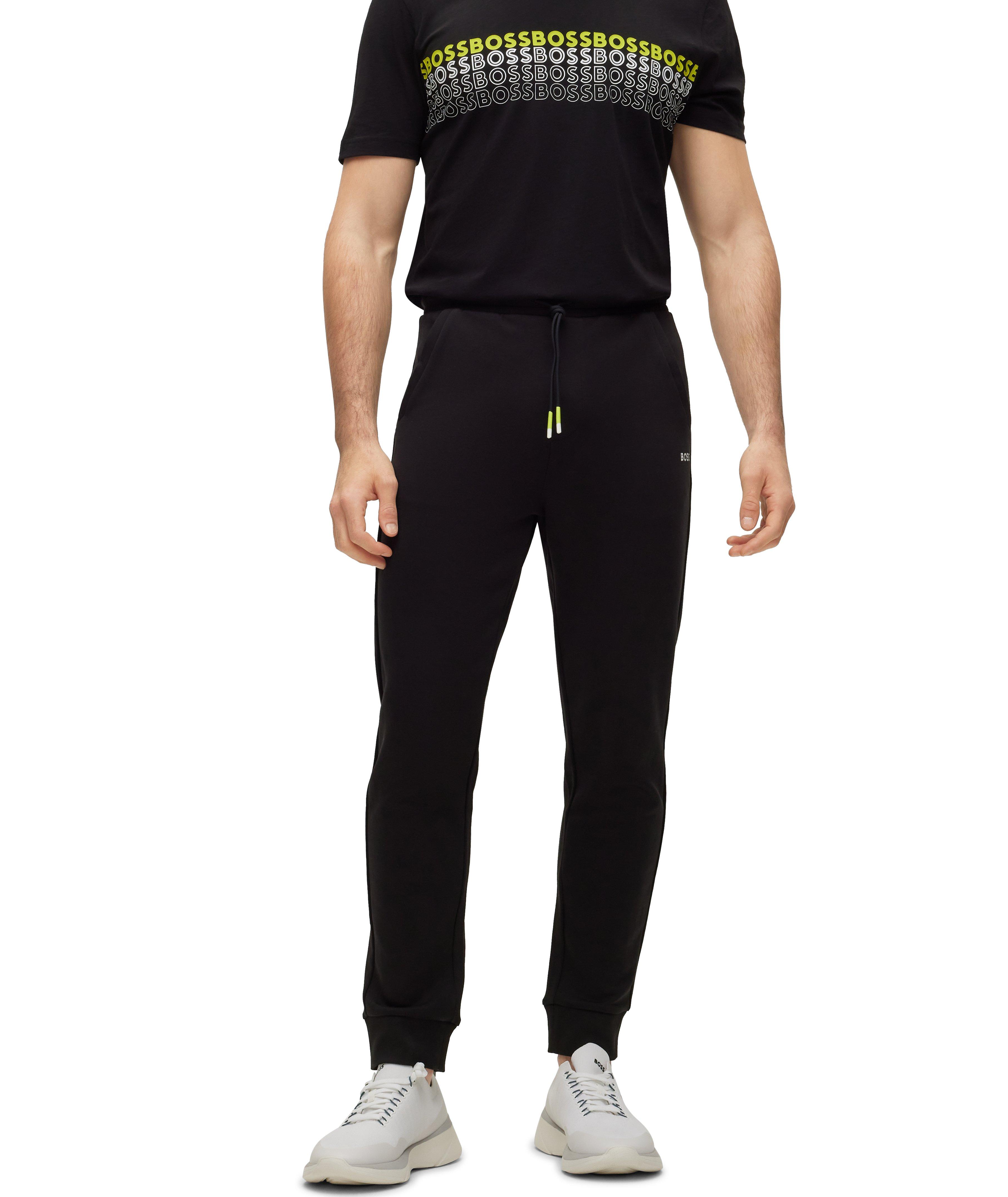 Pantalon sport en mélange de coton avec logo image 1